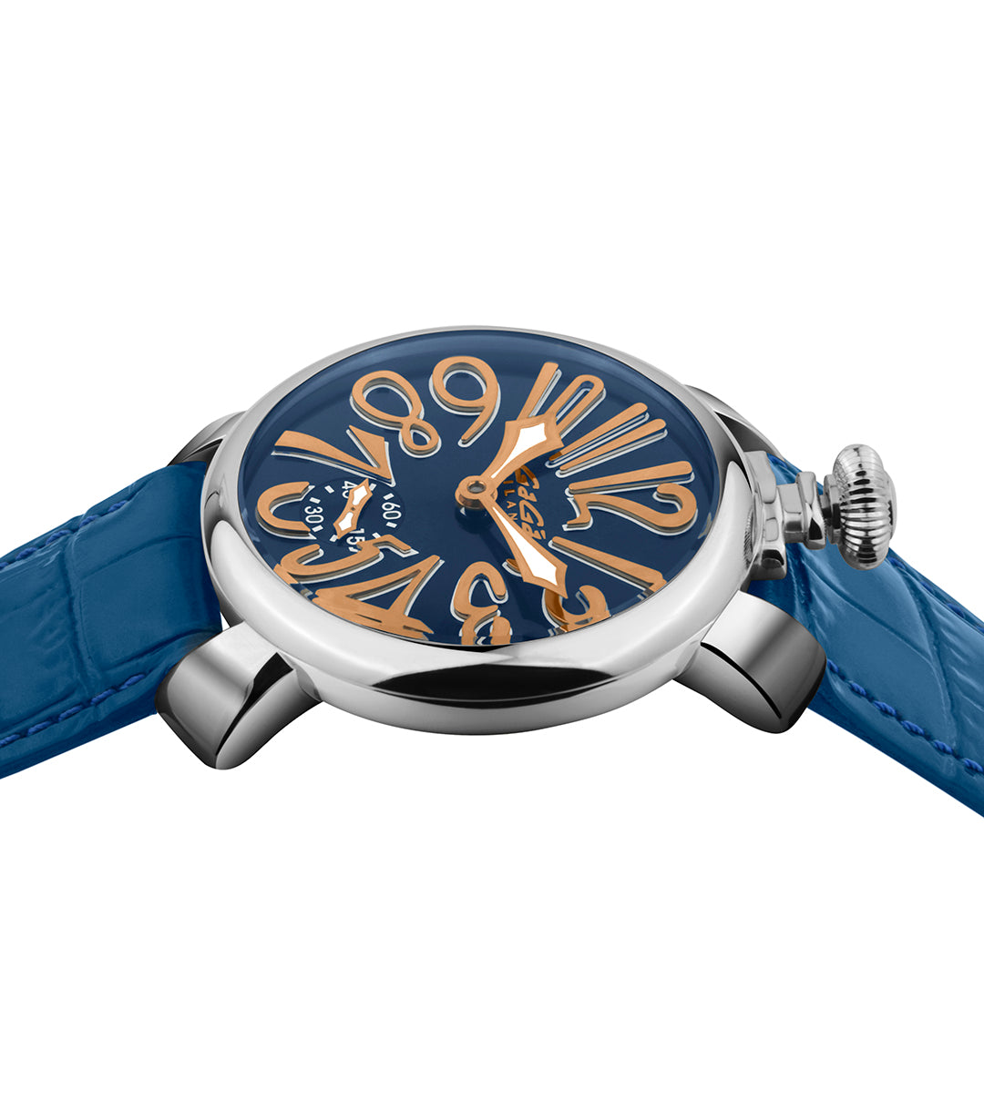 GaGà Milano Multicolor Round Blue Dial Manual Winding Mechanical Classic Design Swiss Made watch for Men - 5010MN05S0LABL0
