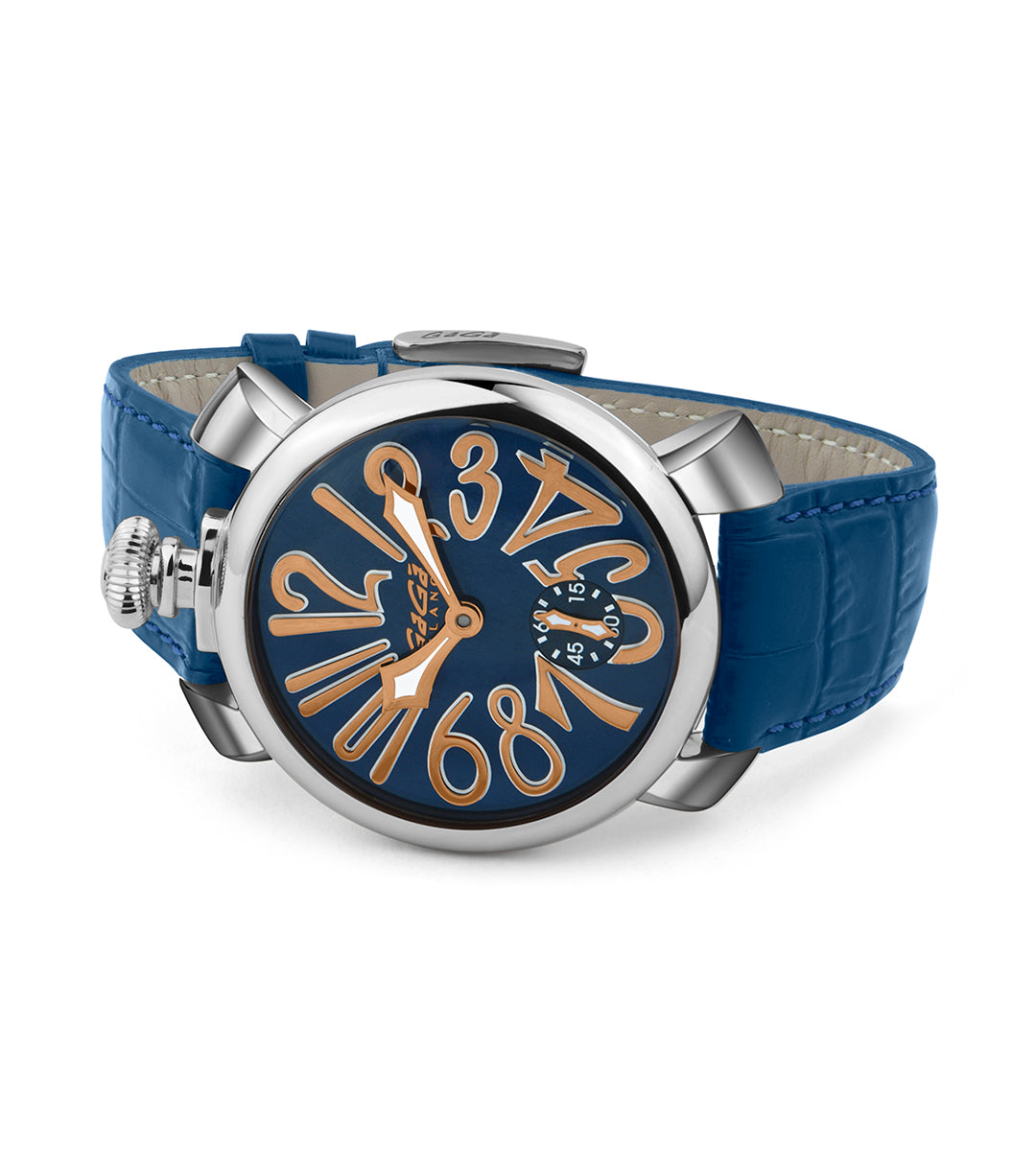 GaGà Milano Multicolor Round Blue Dial Manual Winding Mechanical Classic Design Swiss Made watch for Men - 5010MN05S0LABL0