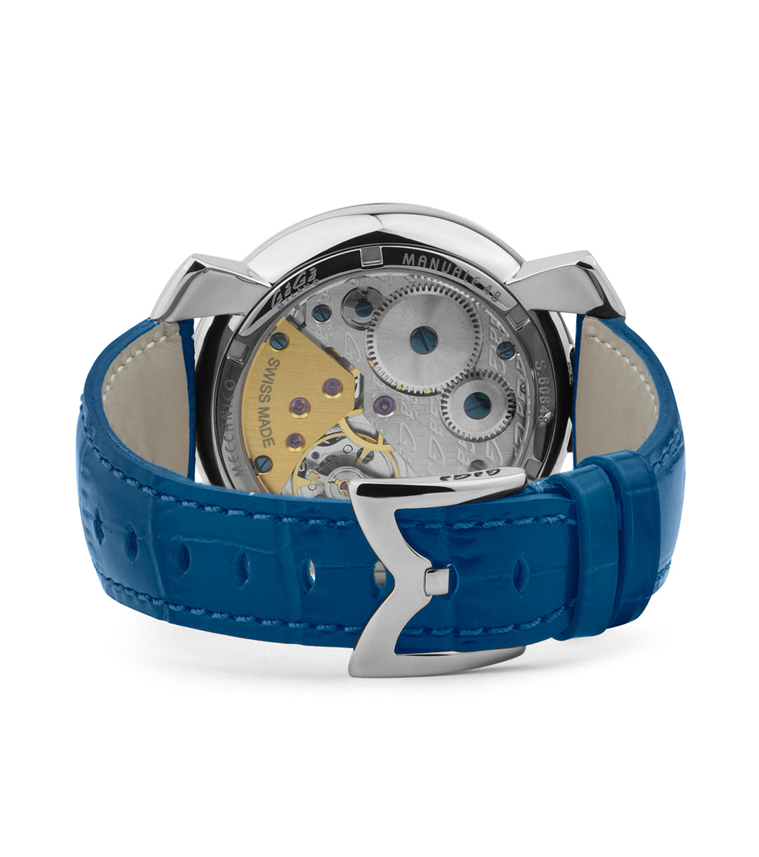GaGà Milano Multicolor Round Blue Dial Manual Winding Mechanical Classic Design Swiss Made watch for Men - 5010MN05S0LABL0