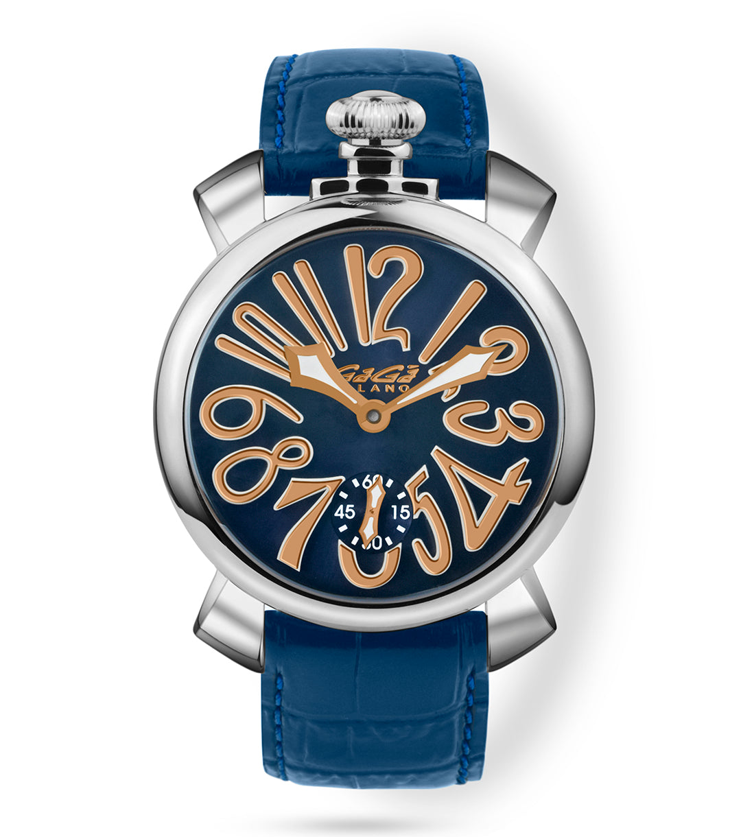 GaGà Milano Multicolor Round Blue Dial Manual Winding Mechanical Classic Design Swiss Made watch for Men - 5010MN05S0LABL0