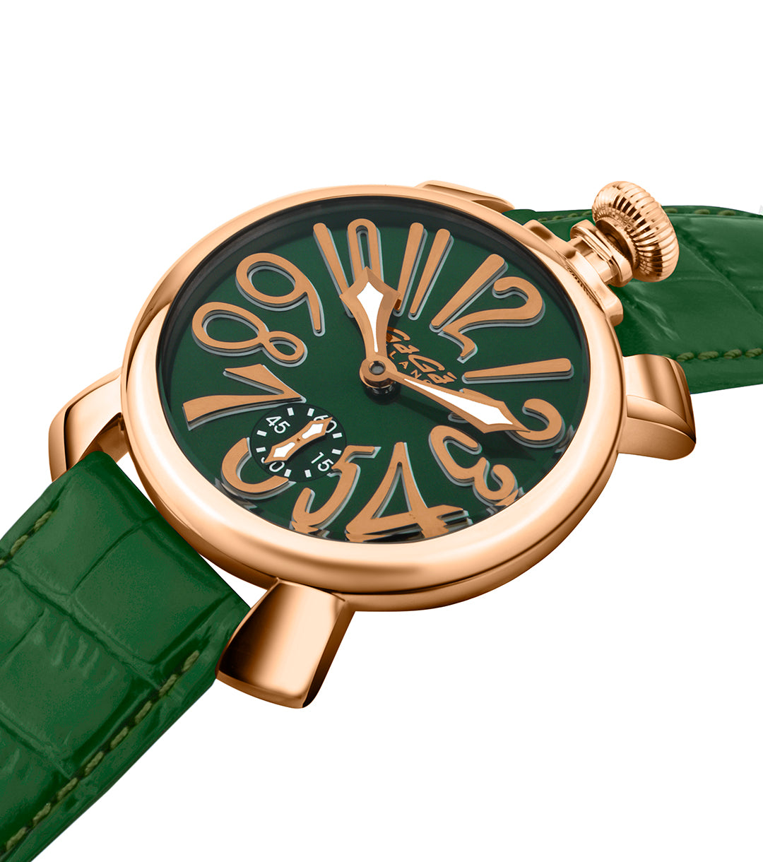 GaGà Milano Manual Winding Mechanical Watch with Green Dial - 5011MN04R0LAGR0 Swiss Made watch for men