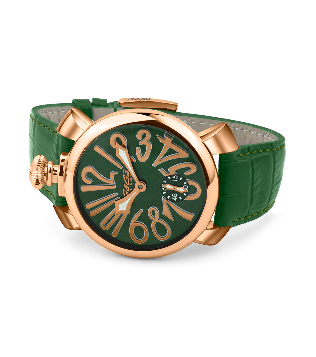 GaGà Milano Manual Winding Mechanical Watch with Green Dial - 5011MN04R0LAGR0 Swiss Made watch for men