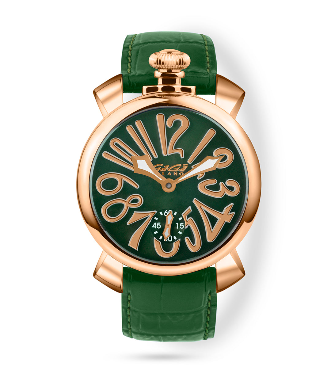 GaGà Milano Manual Winding Mechanical Watch with Green Dial - 5011MN04R0LAGR0 Swiss Made watch for men