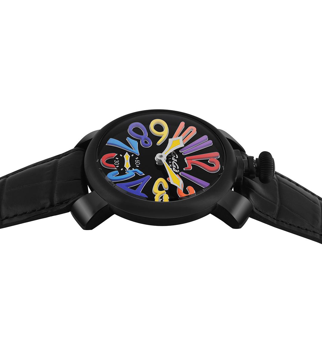 GaGà Milano Multicolor Round Black Dial Manual Winding Mechanical Classic Design Swiss Made watch for Men - 5012MN03K0LABM0