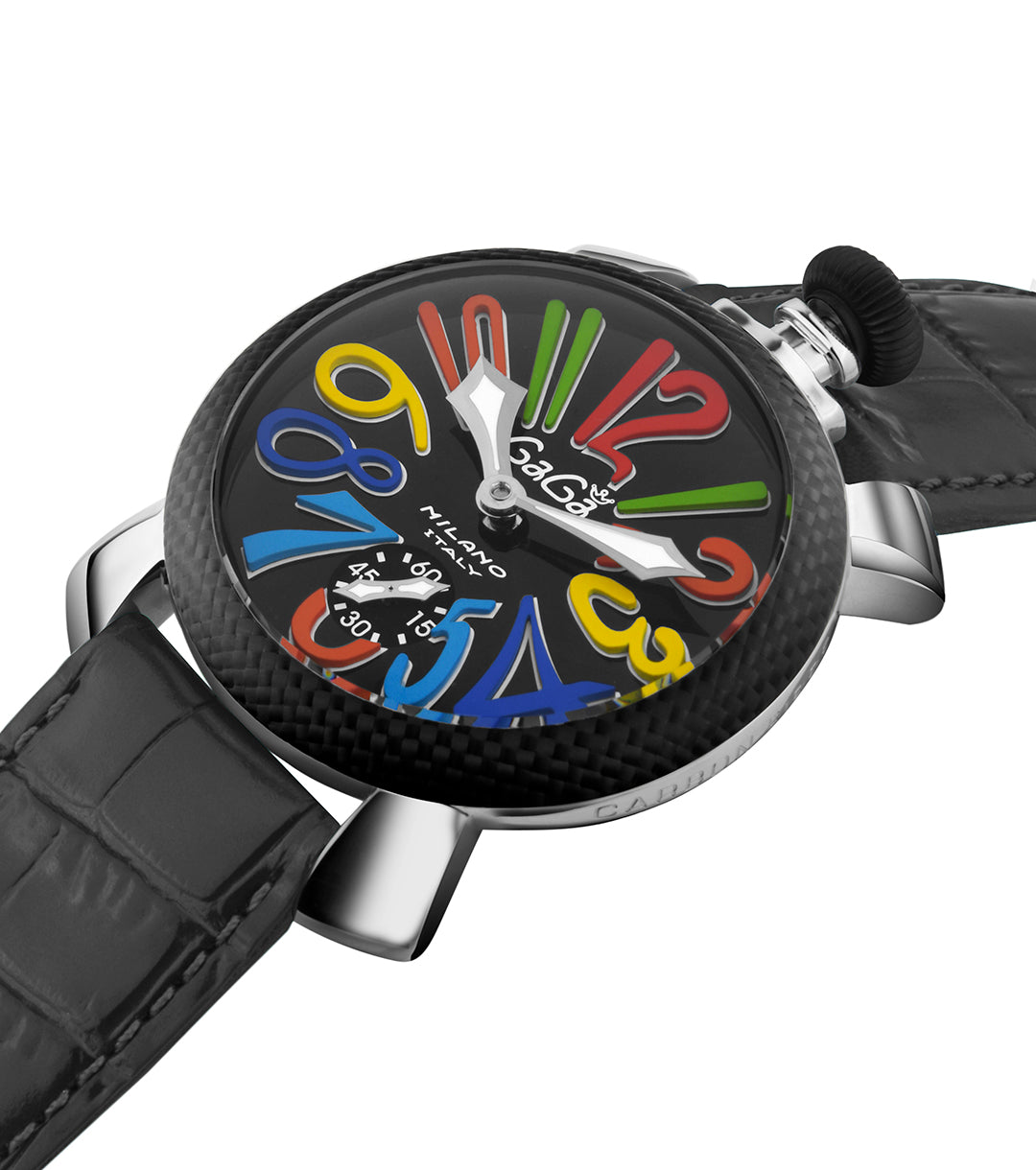 GaGà Milano Multicolor Round Black Dial Manual Winding Mechanical Classic Design Swiss Made watch for Men - 5015MN01SCLABM0