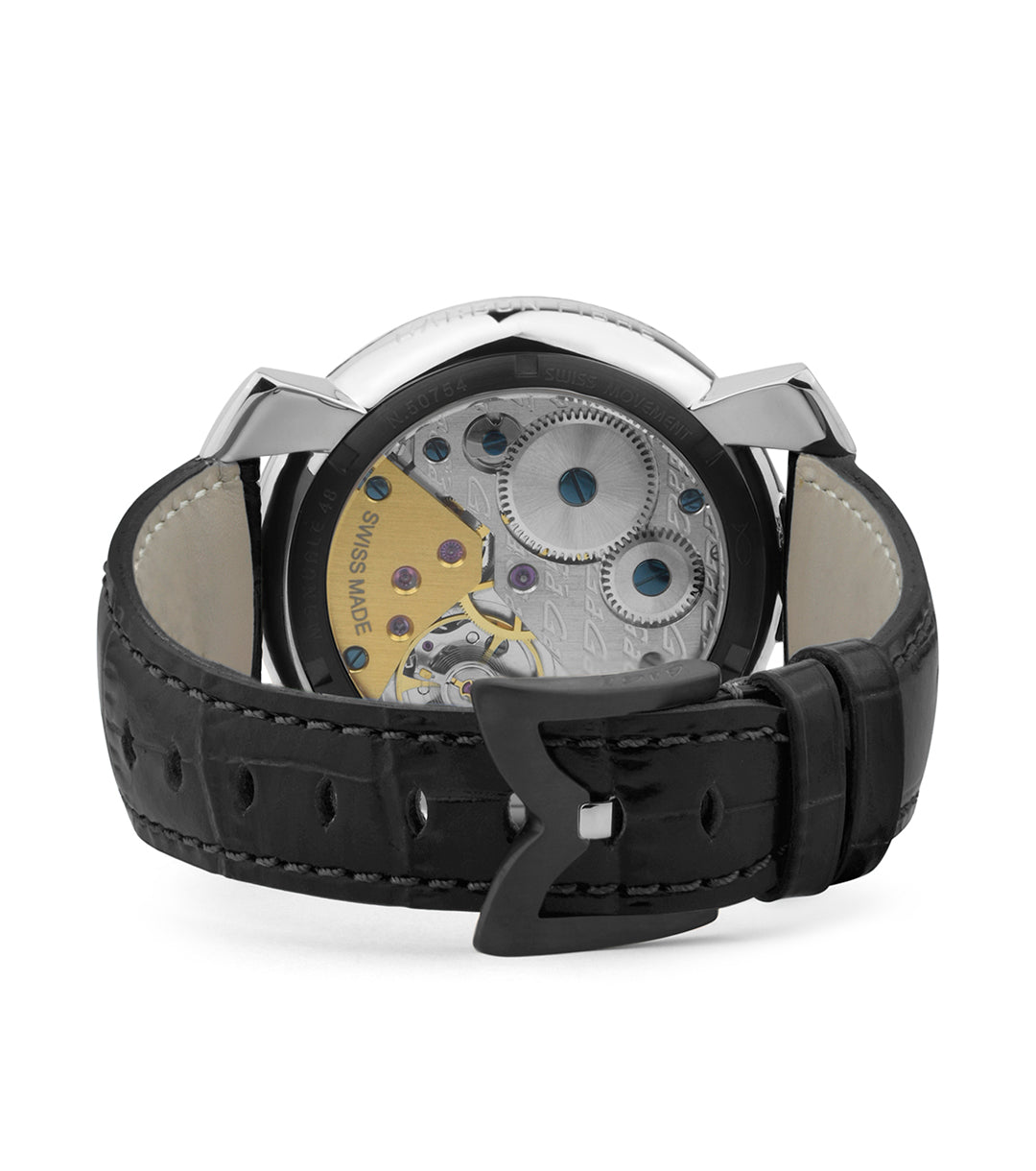 GaGà Milano Multicolor Round Black Dial Manual Winding Mechanical Classic Design Swiss Made watch for Men - 5015MN01SCLABM0