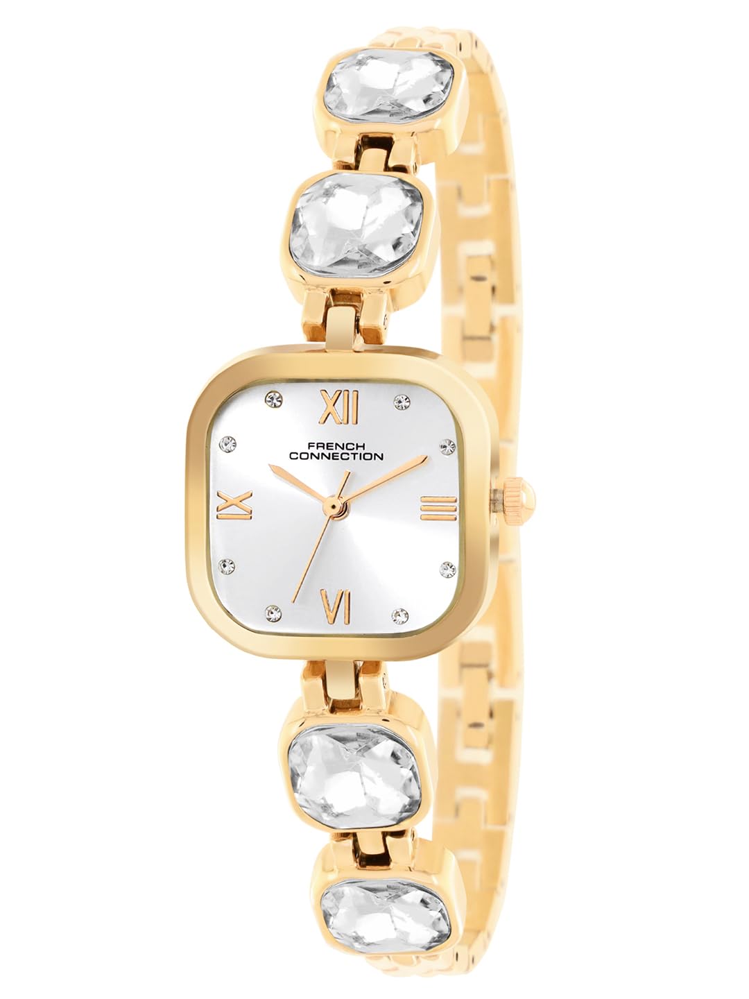 French Connection Auroraé White Dial with Gold Strap Womens Analog Watch | FCN0178SGM