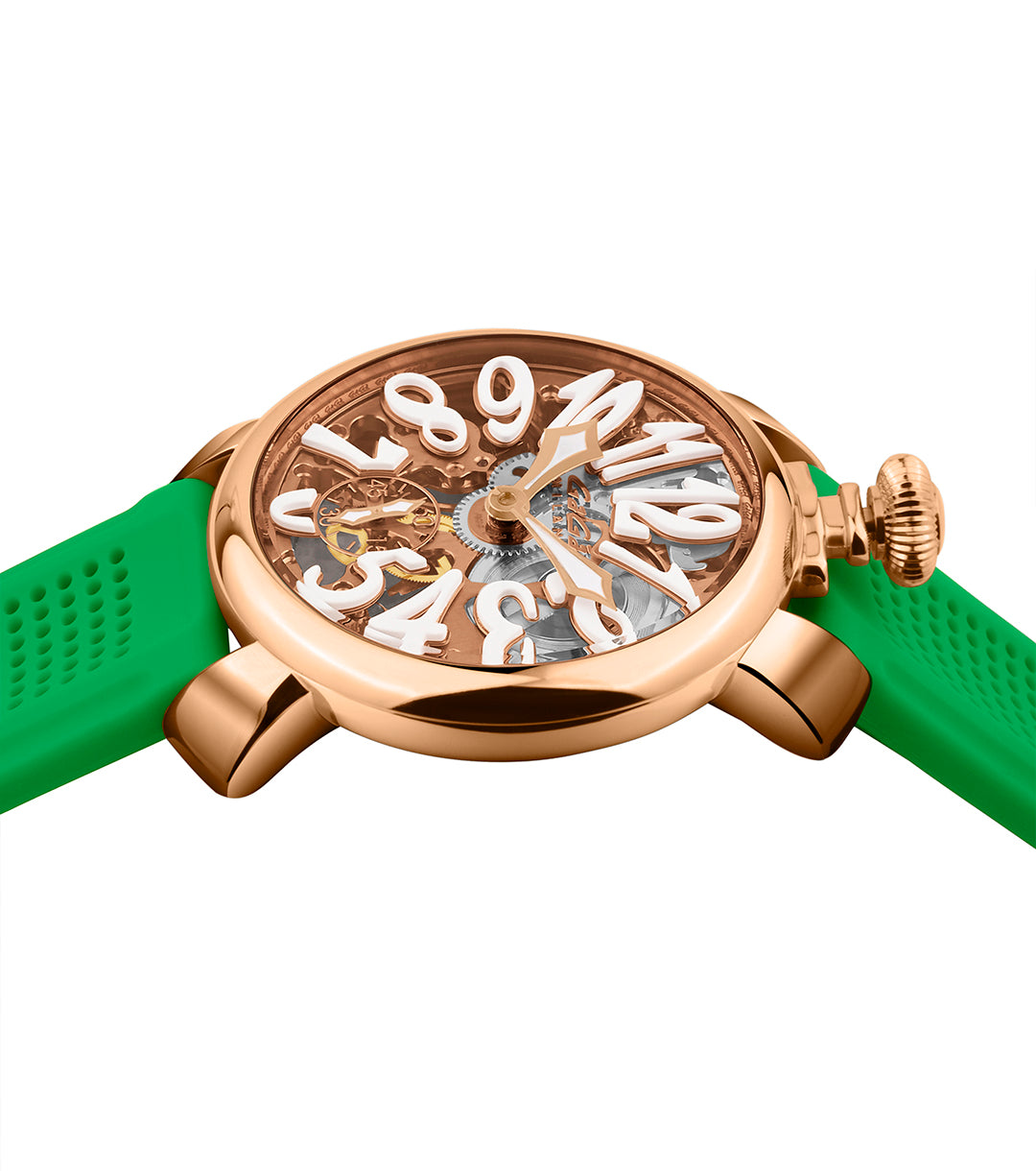 GaGà Milano Green Round Skeleton Dial Manual Winding Mechanical Classic Design Swiss Made watch for Unisex - 5311CG02R0SYGR0