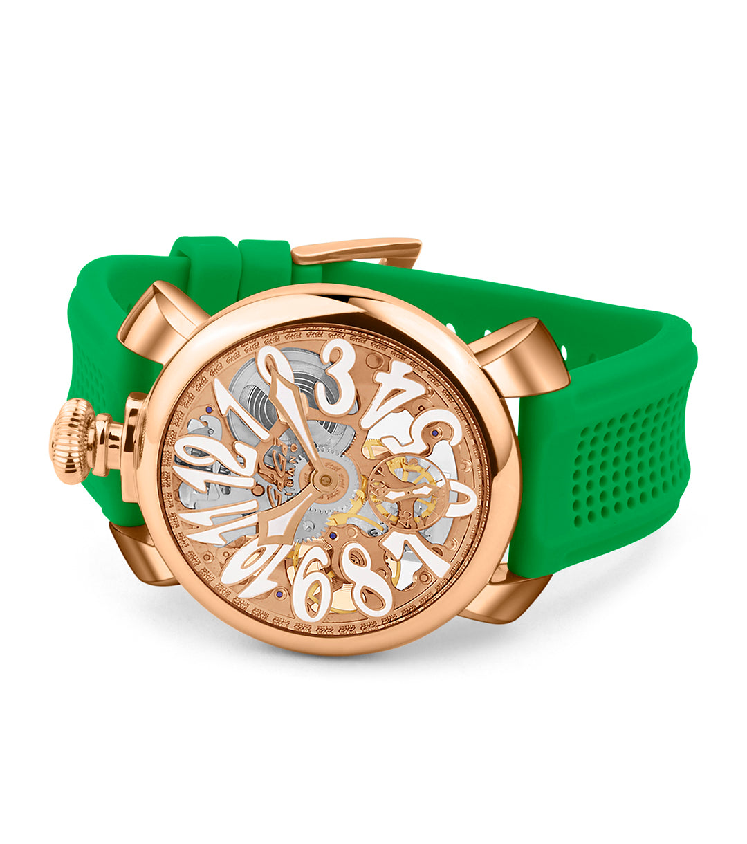 GaGà Milano Green Round Skeleton Dial Manual Winding Mechanical Classic Design Swiss Made watch for Unisex - 5311CG02R0SYGR0