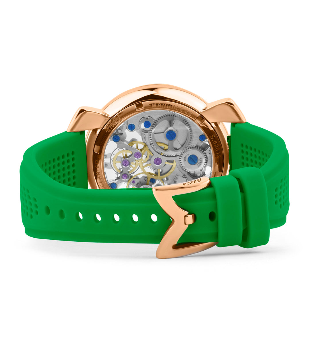 GaGà Milano Green Round Skeleton Dial Manual Winding Mechanical Classic Design Swiss Made watch for Unisex - 5311CG02R0SYGR0