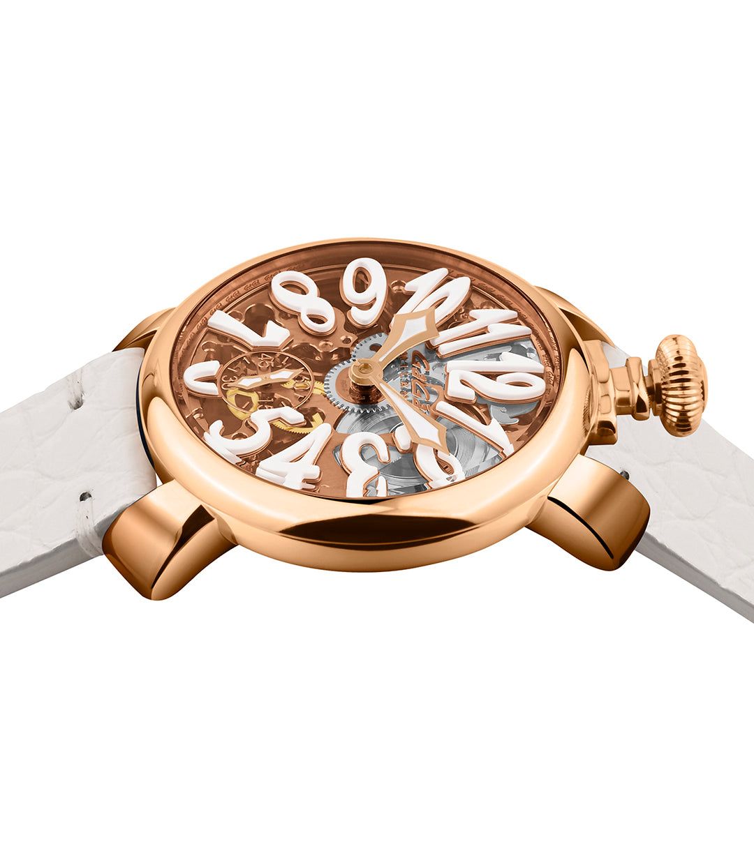 GaGà Milano 48mm Swiss Made watch White Skeleton Dial Manual Winding Mechanical Unisex watch - 5311SK01R0AVWM0