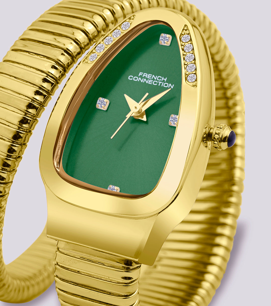 The Mystic Curve 2.0 Women’s Wrap Around Strap Analogue Watch | Green Patterned Dial Trendy Watch - FCN0132NGM