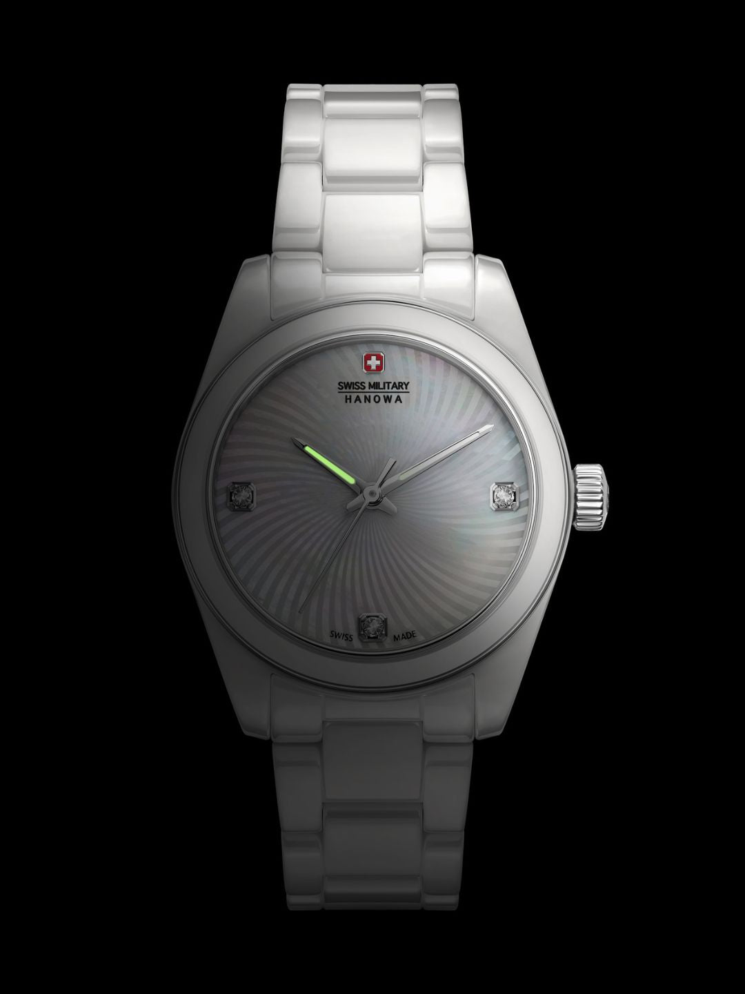 Swiss Military Hanowa SMWLG0005101 White Mother of Pearl Dial White Ceramic WoMen's Watch