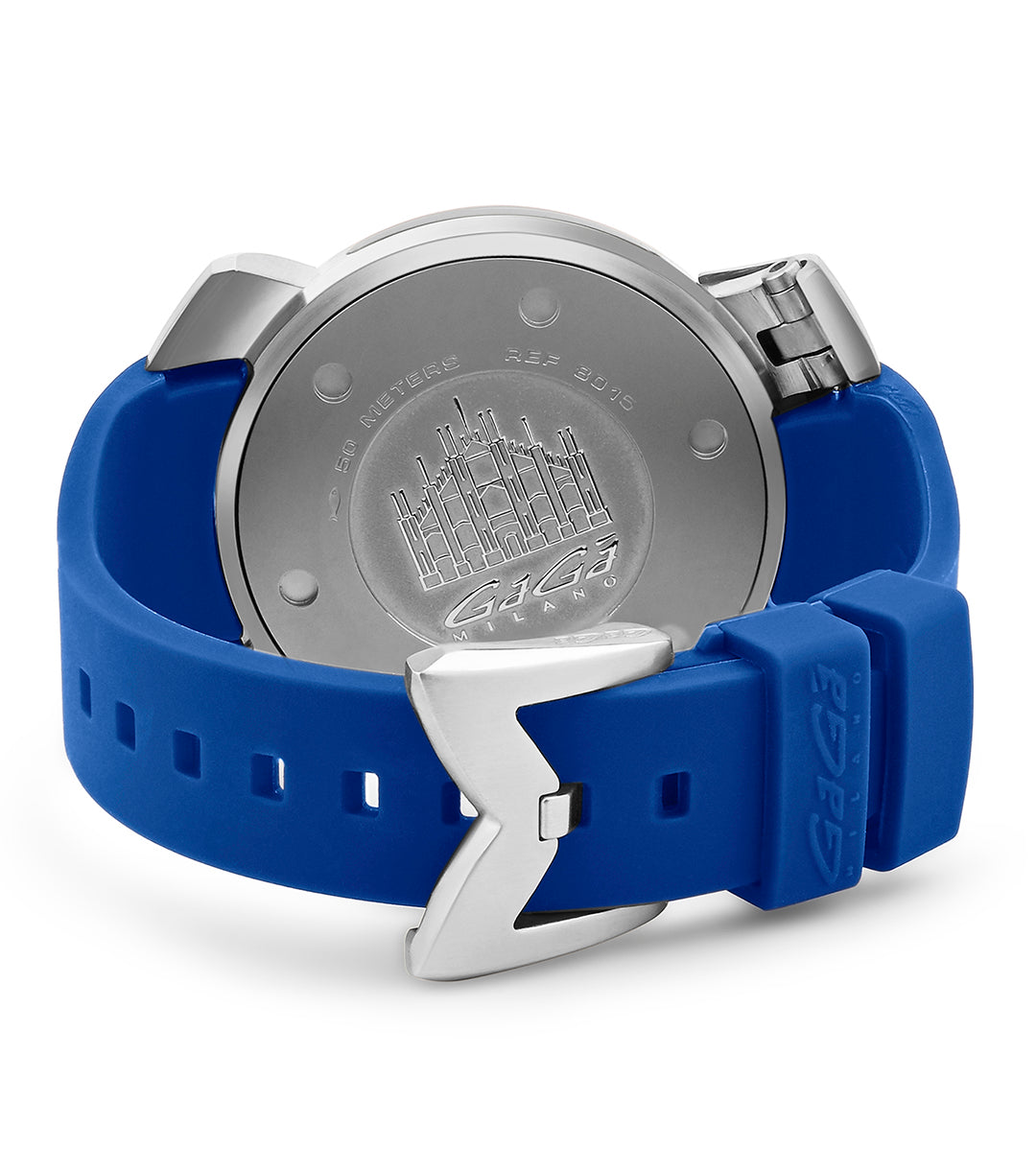 GaGà Milano Chronograph Watch Blue Dial White Index - 8015CR01SRSYBL0 watch for Unisex