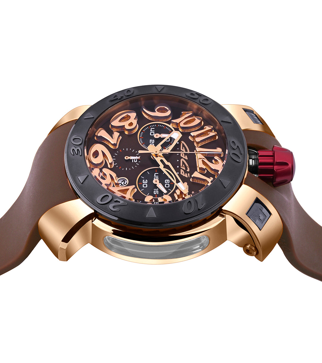 GaGà Milano Chronograph Watch Sunray Dial Rose Gold Index - 8017CR01KRSYBN0 watch for Unisex