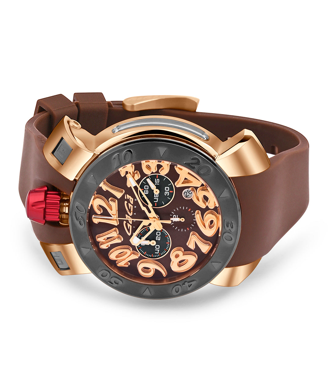 GaGà Milano Chronograph Watch Sunray Dial Rose Gold Index - 8017CR01KRSYBN0 watch for Unisex