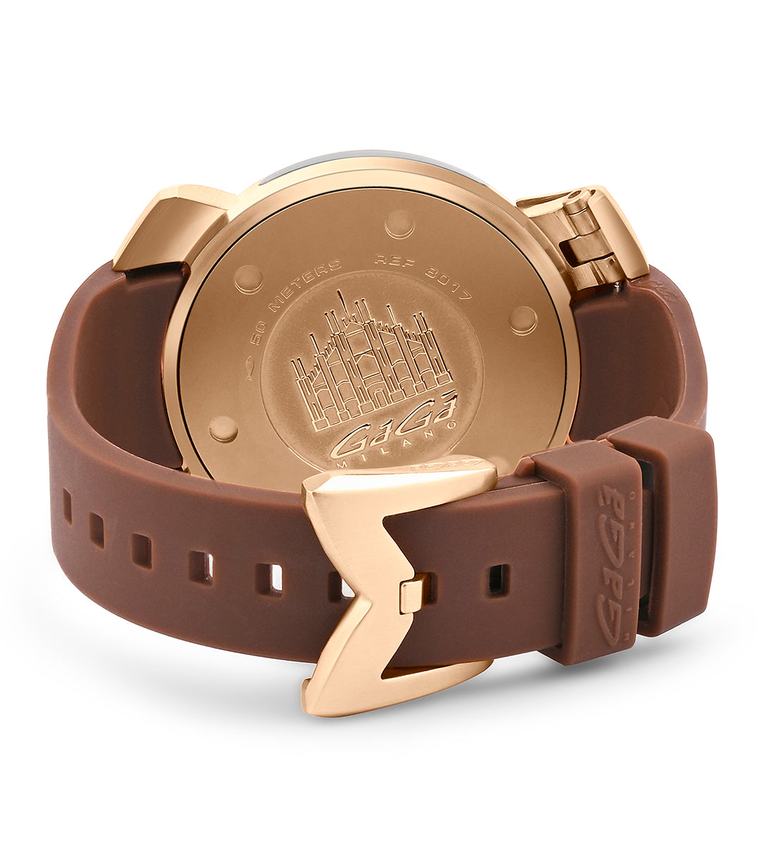 GaGà Milano Chronograph Watch Sunray Dial Rose Gold Index - 8017CR01KRSYBN0 watch for Unisex
