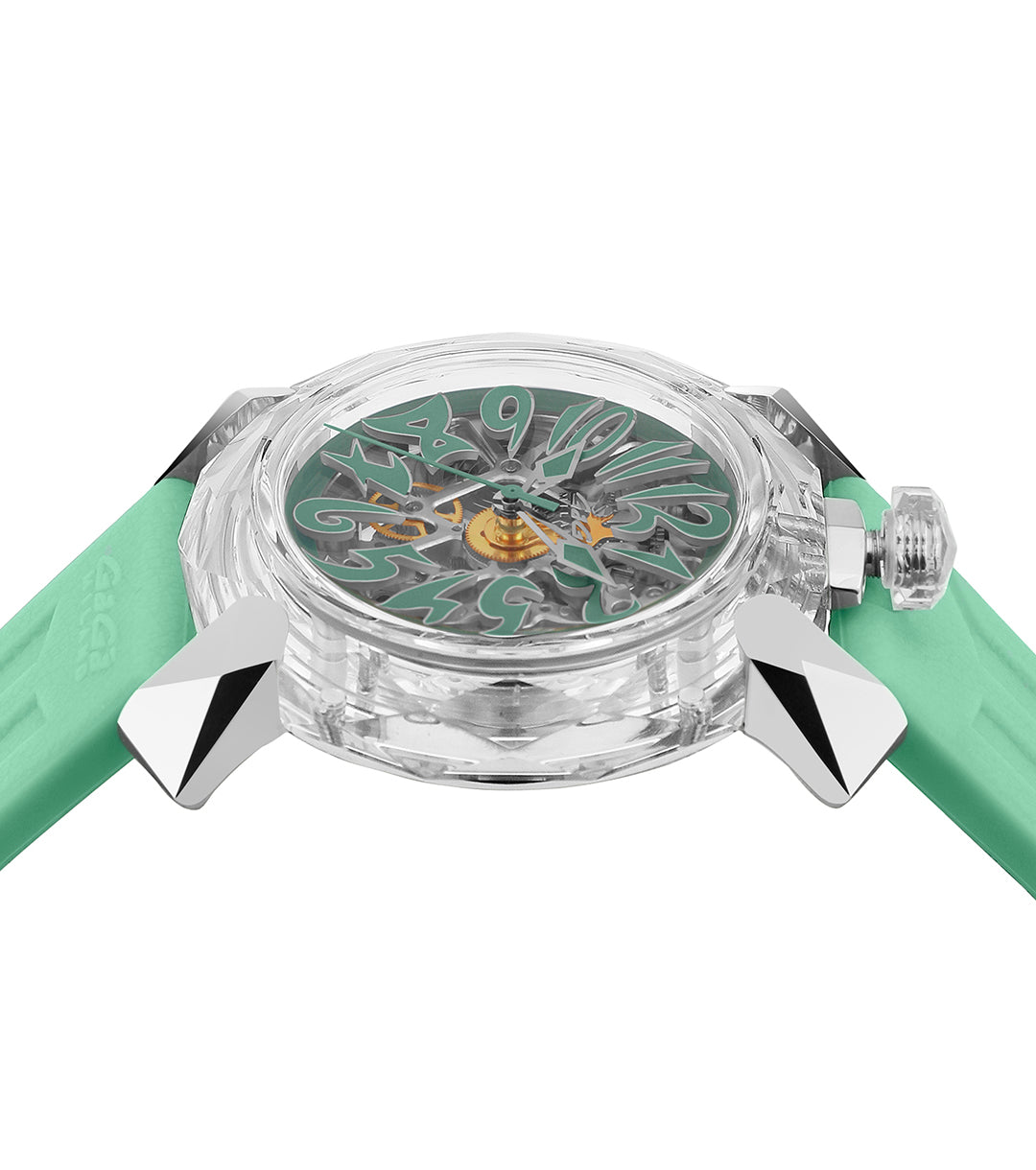 GaGà Milano Automatic Watch Tiffany Blue Dial Crystal 46mm Skeleton -8060CY02SGSYTF0 watch for Unisex
