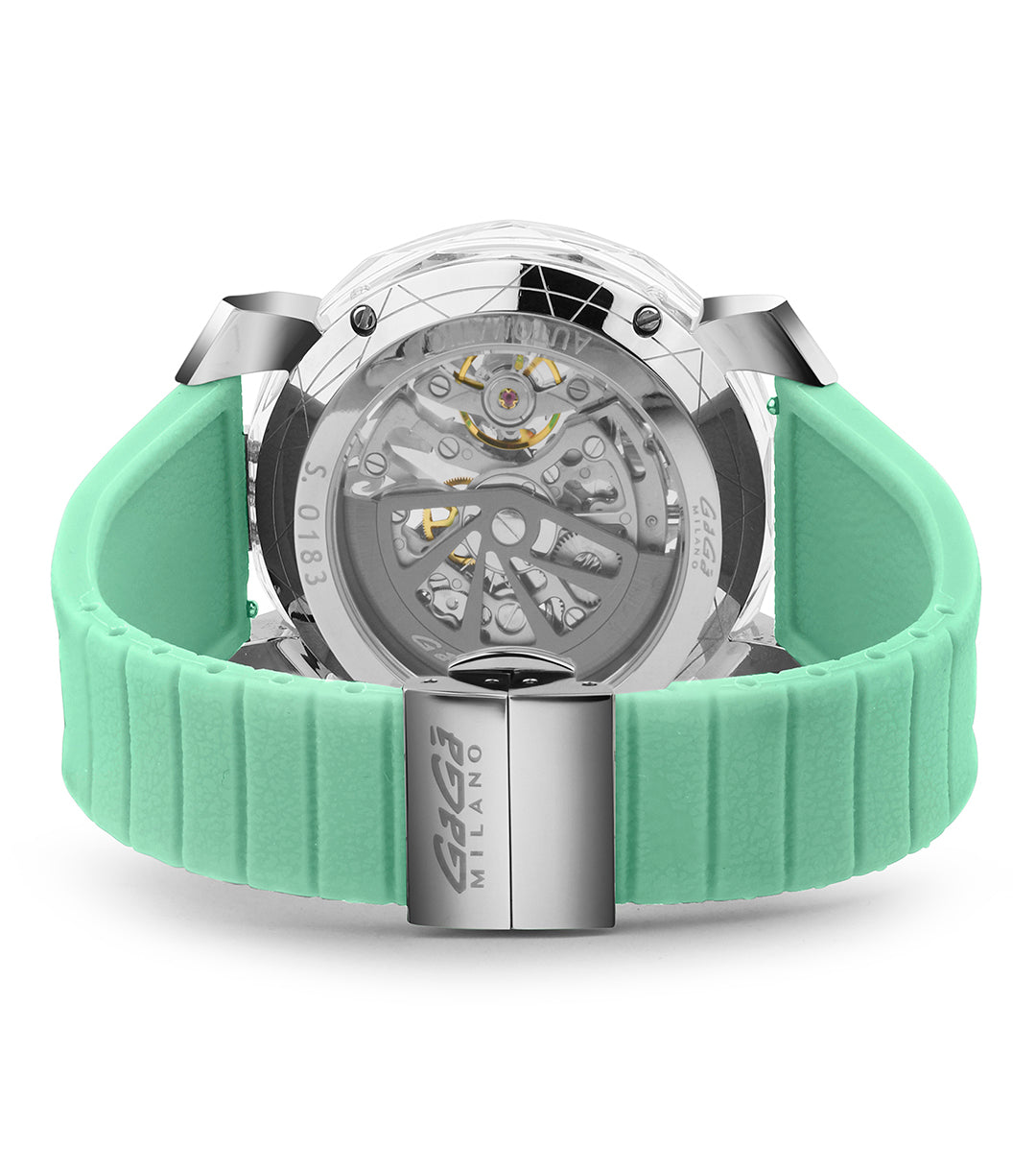 GaGà Milano Automatic Watch White Dial Crystal 46mm Skeleton -8060CY02SGSYTF0 watch for Unisex