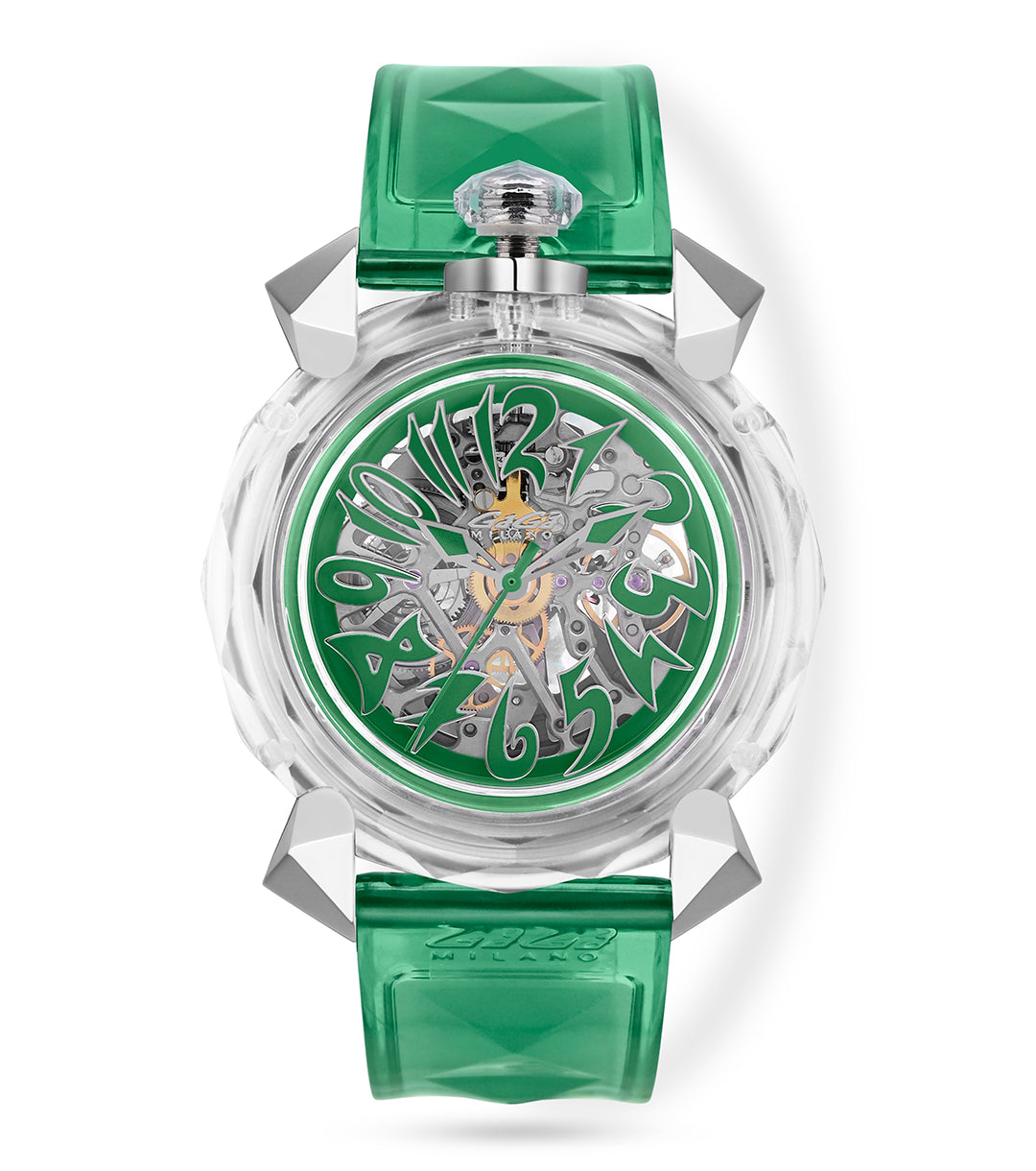 GaGà Milano Automatic Watch Crystal 46mm Skeleton -8060CY04SGSRGR0 watch for Unisex