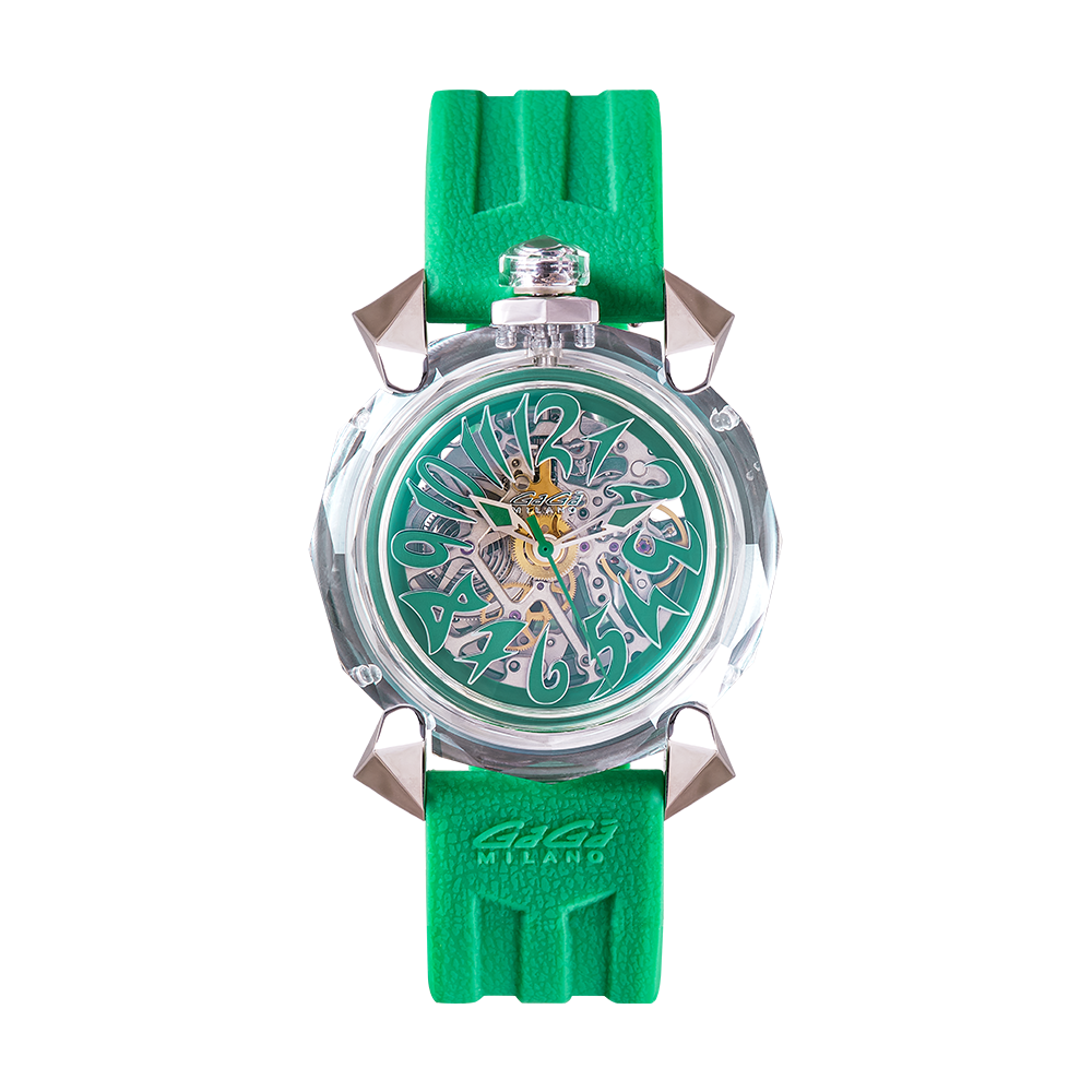 GaGà Milano Automatic Watch Green Dial Crystal 45mm Skeleton -8060CY04SGSYGR0 watch for Unisex