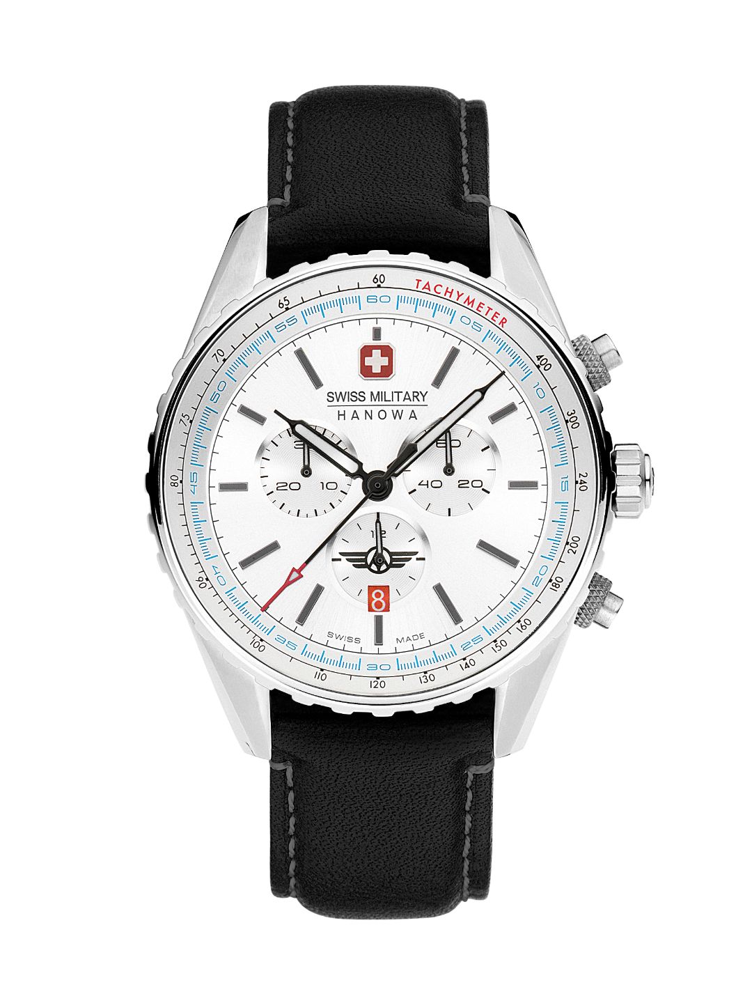 Swiss Military Hanowa SMWGC0000302 - Swiss Made Round Silver Chronograph - Watch for men
