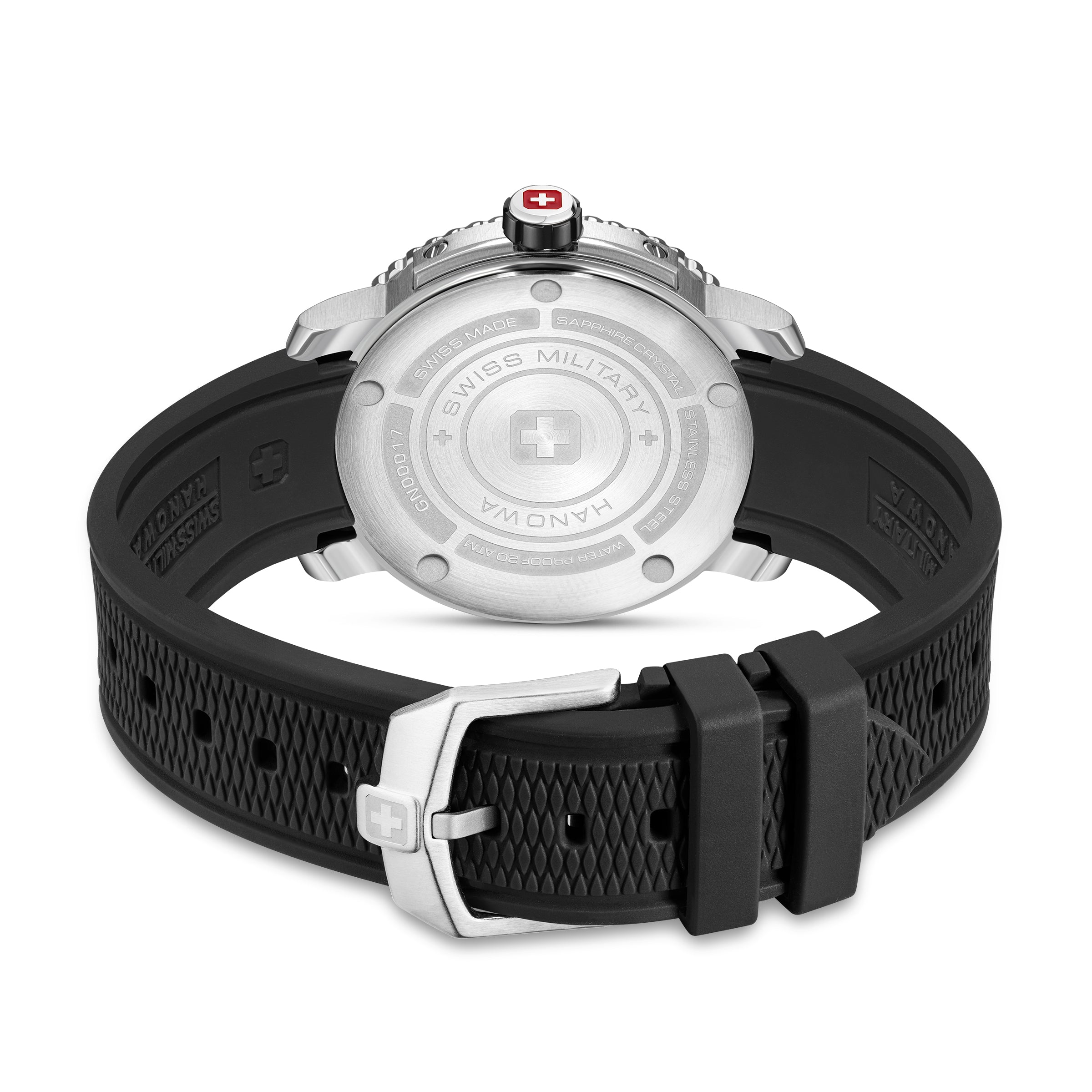 SWISS MILITARY HANOWA BLACK MARLIN BLACK ROUND DIAL ANALOG WATCH FOR Men's SMWGN0001701