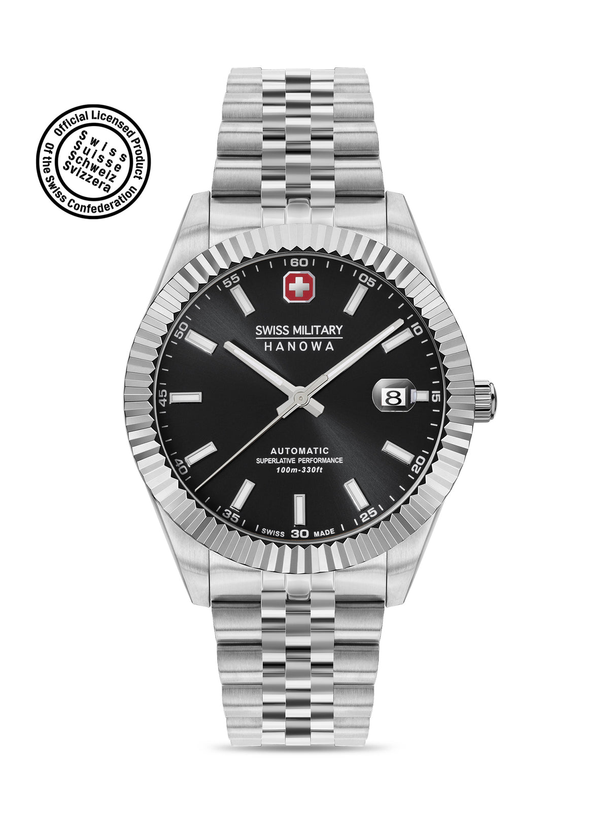 SWISS MILITARY HANOWA DILIGENTER BLACK ROUND DIAL ANALOG WATCH FOR Men's SMWGL0002101