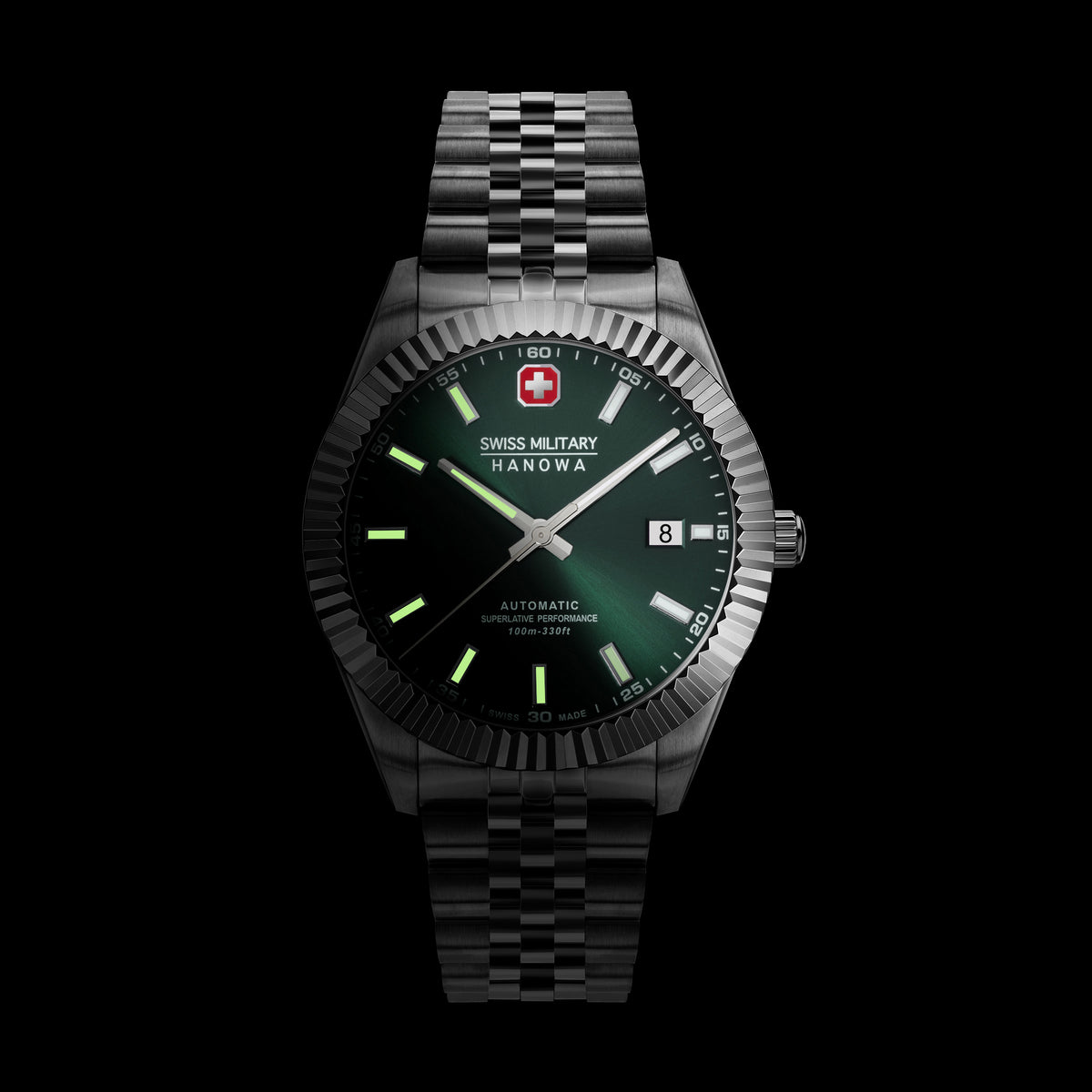 SWISS MILITARY HANOWA DILIGENTER OLIVE ROUND DIAL ANALOG WATCH FOR Men's SMWGL0002103