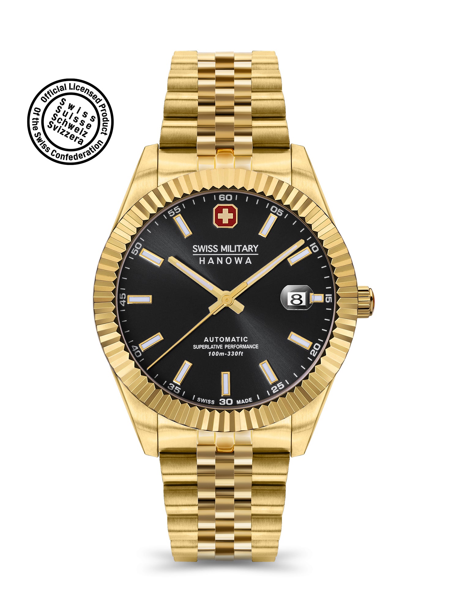 SWISS MILITARY HANOWA DILIGENTER BLACK ROUND Dial Analog Automatic Watch for Mens SMWGL0002110