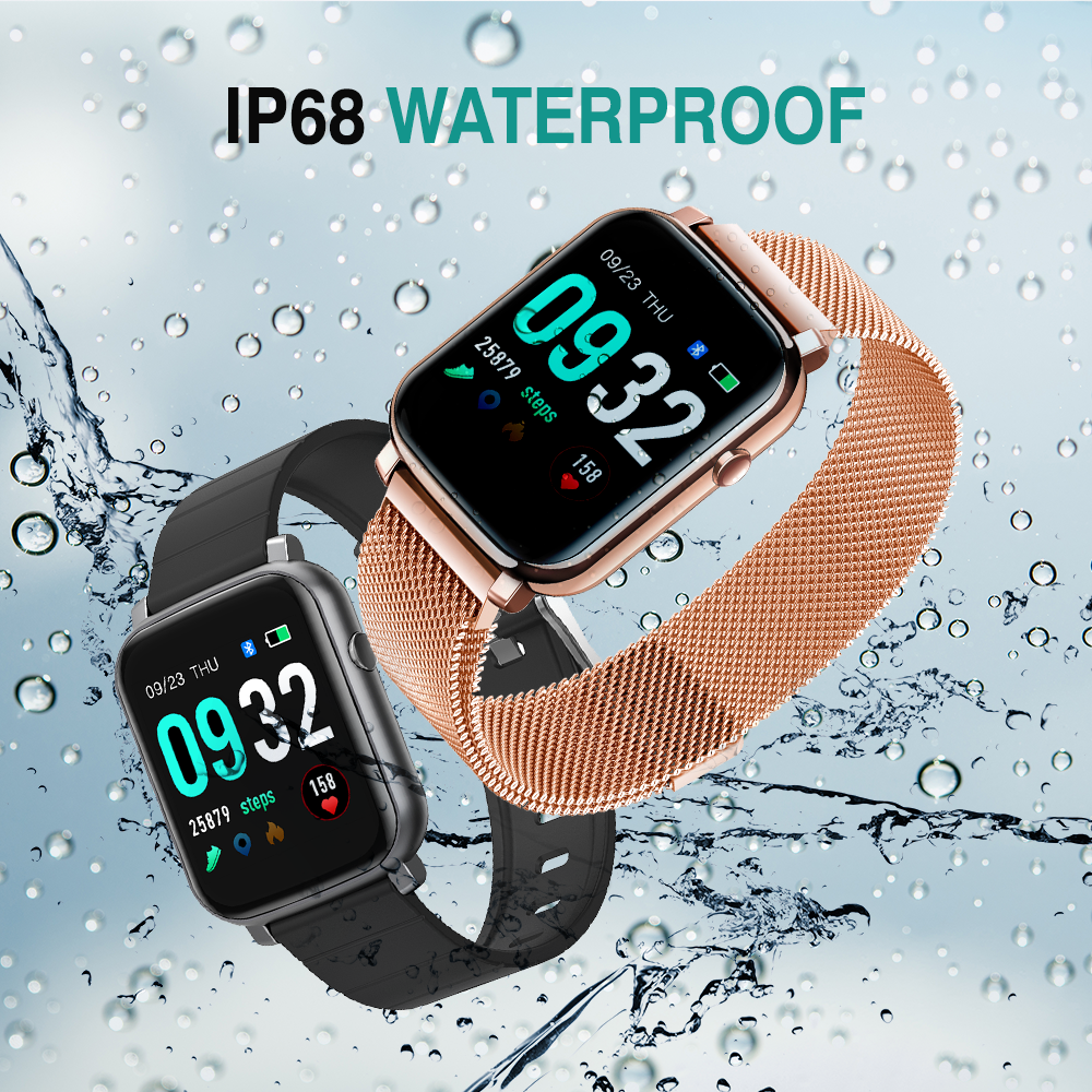 French Connection Black Silicone Unisex Smart watch F1-B