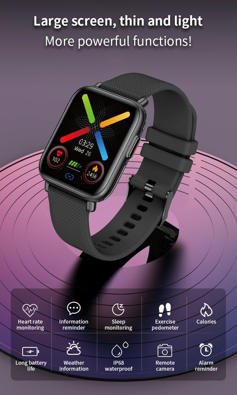 French Connection Stealth Black Unisex Smart watch F7-A