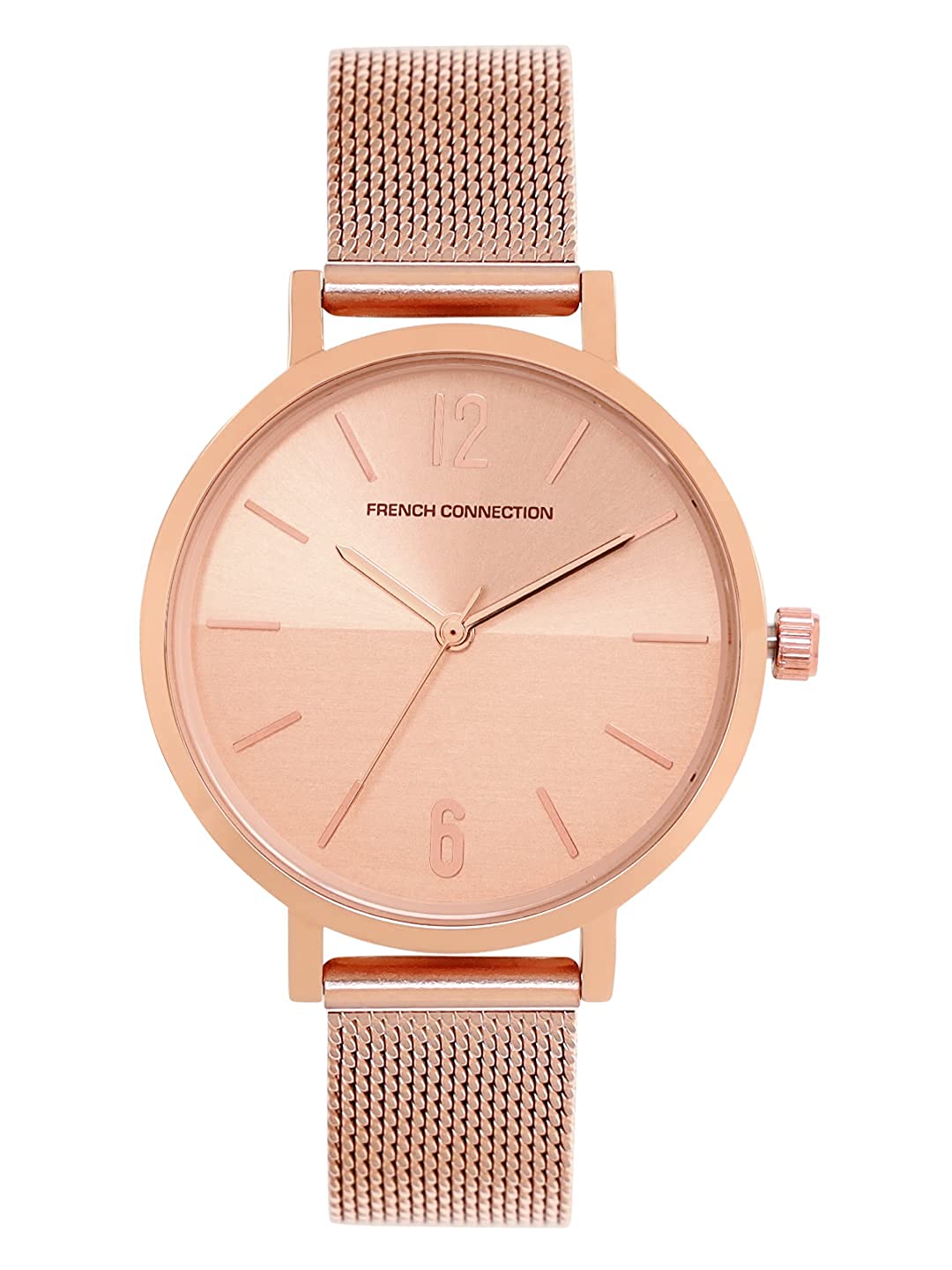 French Connection Rose Gold Analogue Watch for Women - FC007RGM