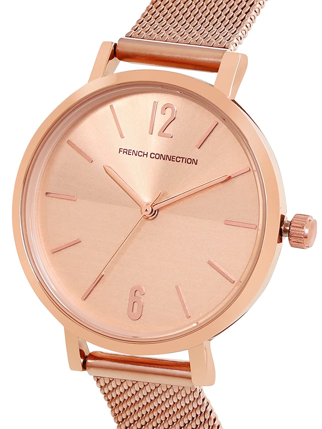 French Connection Rose Gold Analogue Watch for Women - FC007RGM
