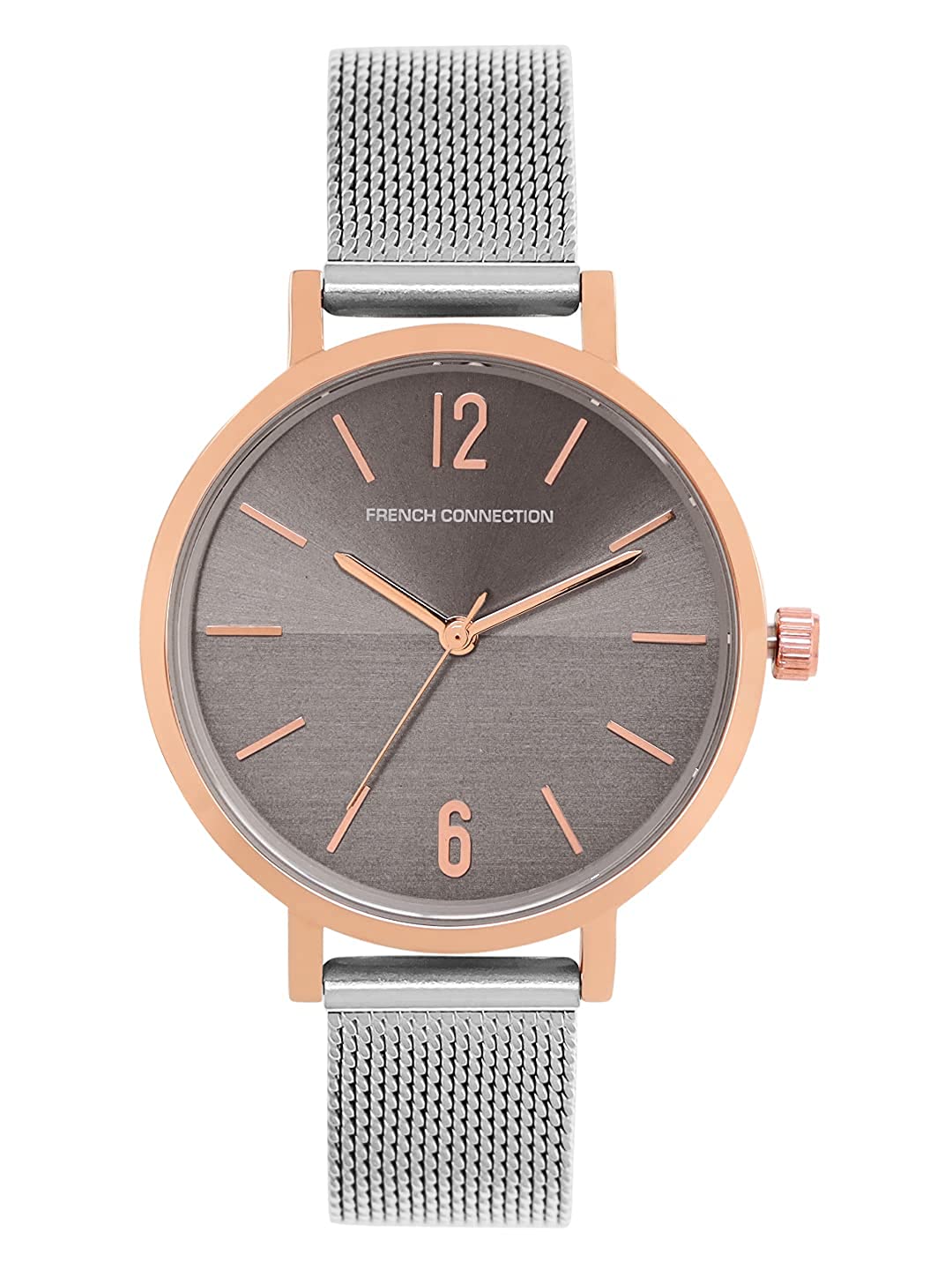 French Connection Silver Analogue Watch for Women - FC007SRGM