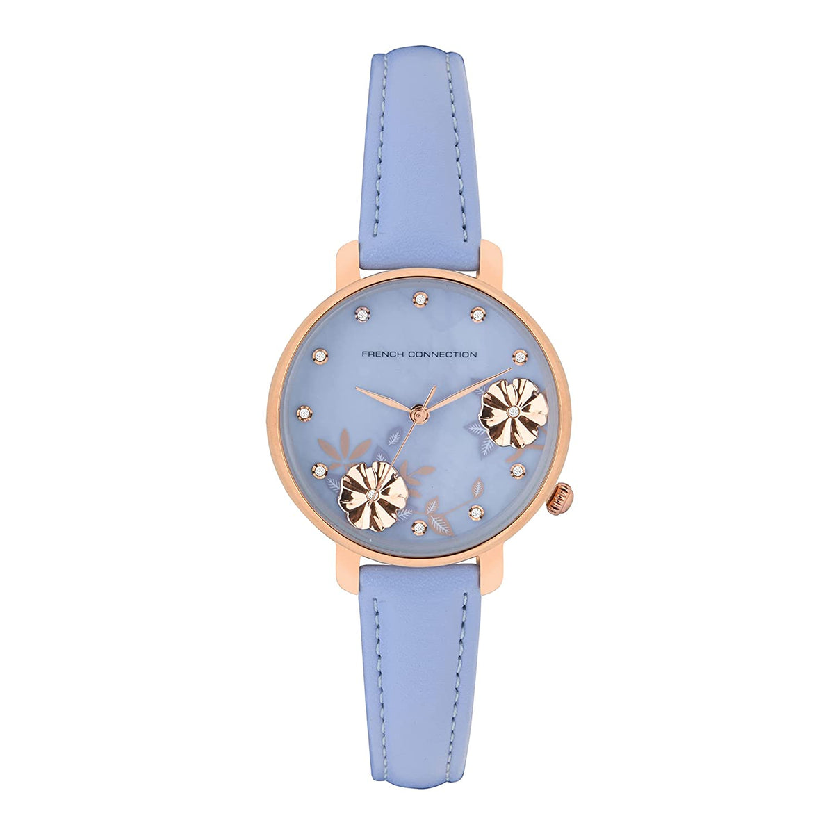 French Connection Lavender Leather Straps Women's Watch-FC21L