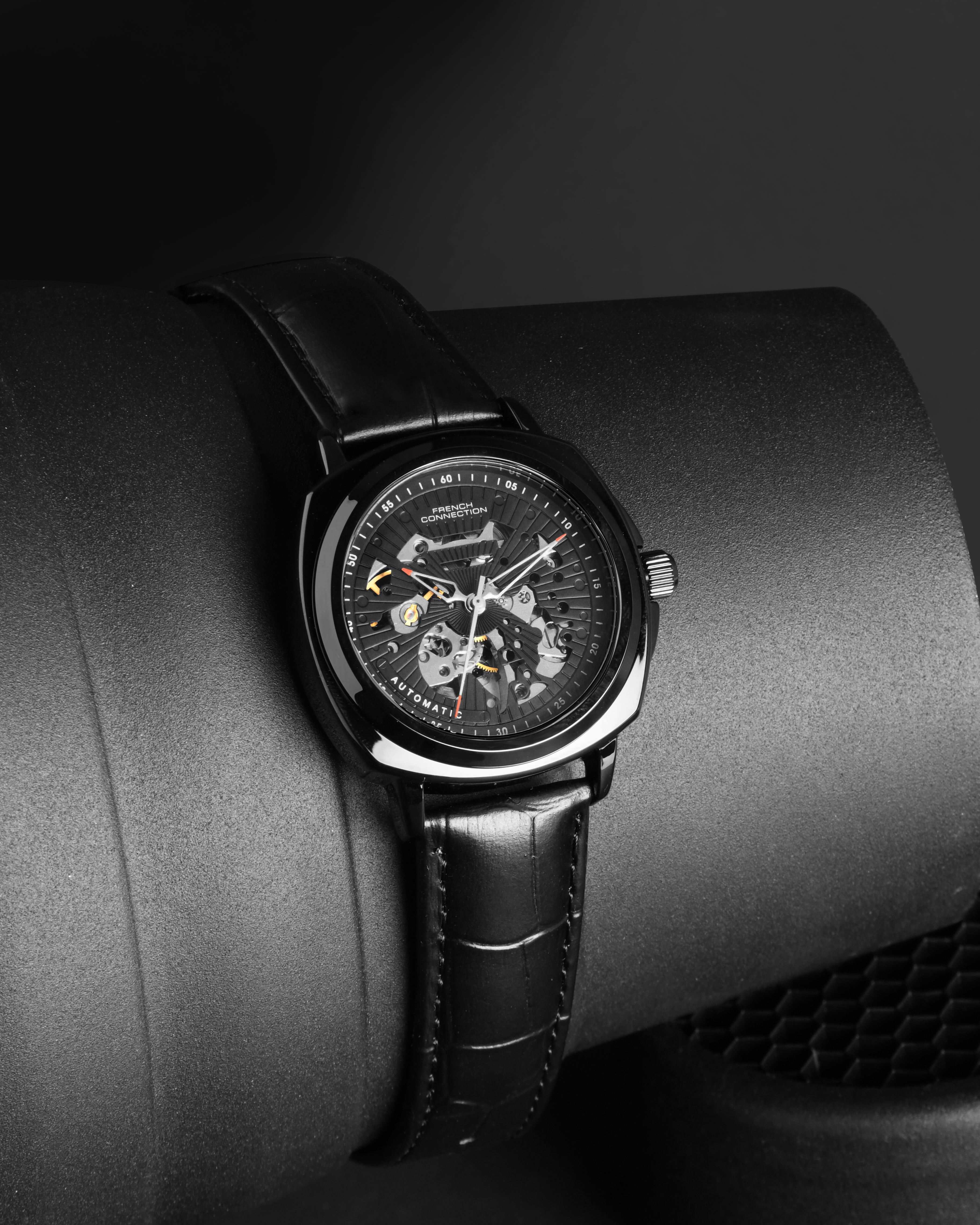 French Connection Automatic Black Dial Men's Watch-FCA03-2