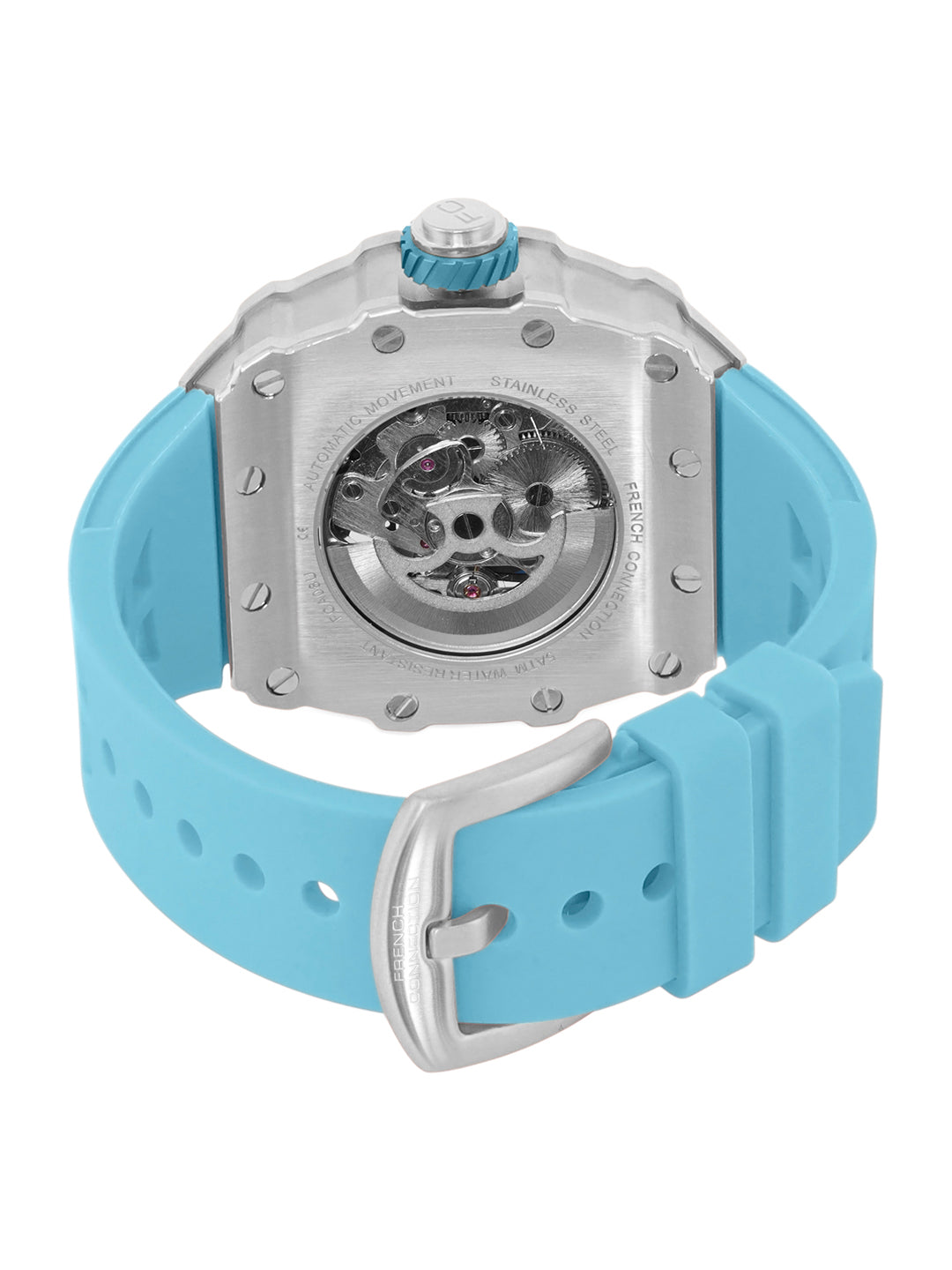 French connection Quadra Rex Blue Tonneau Mens Automatic Watch FCA08U