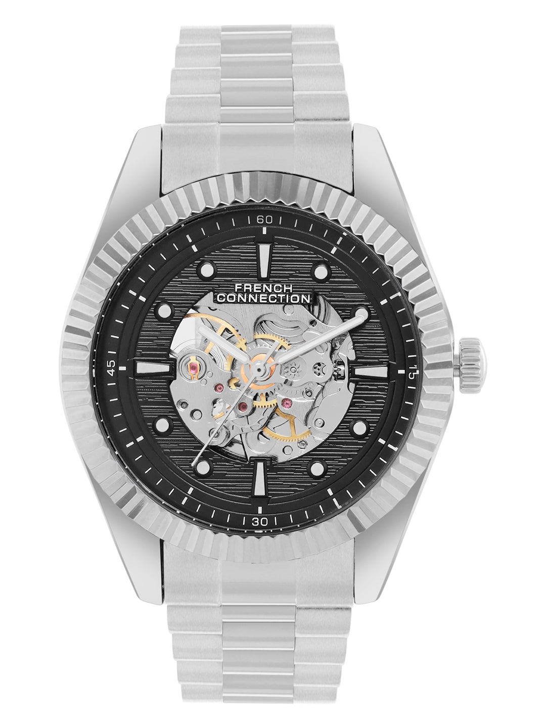 French Connection Black Dial Automatic Watch for Men's - FCA12BSM