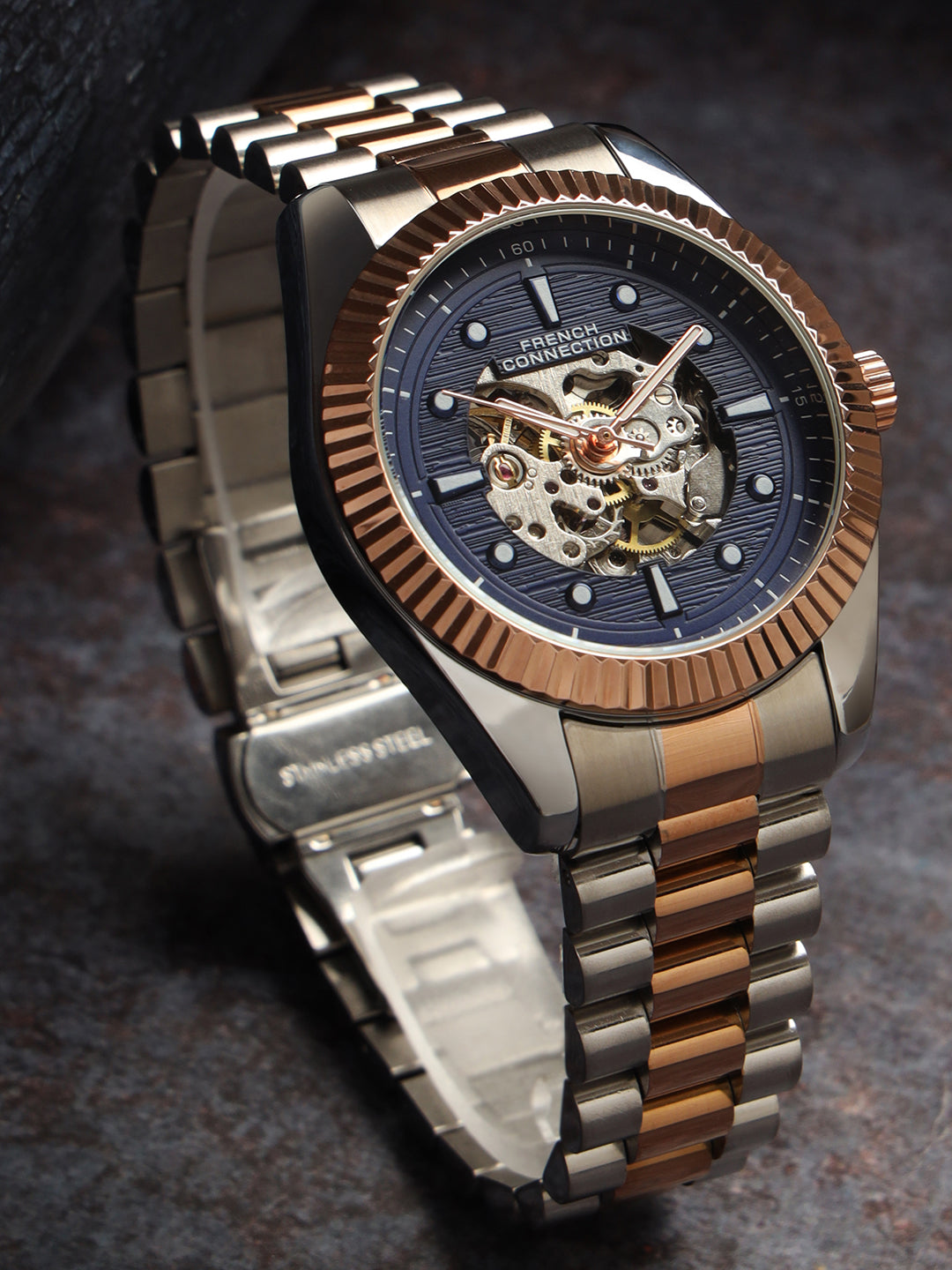 French Connection Blue Dial Automatic Watch for Men's - FCA12RTM