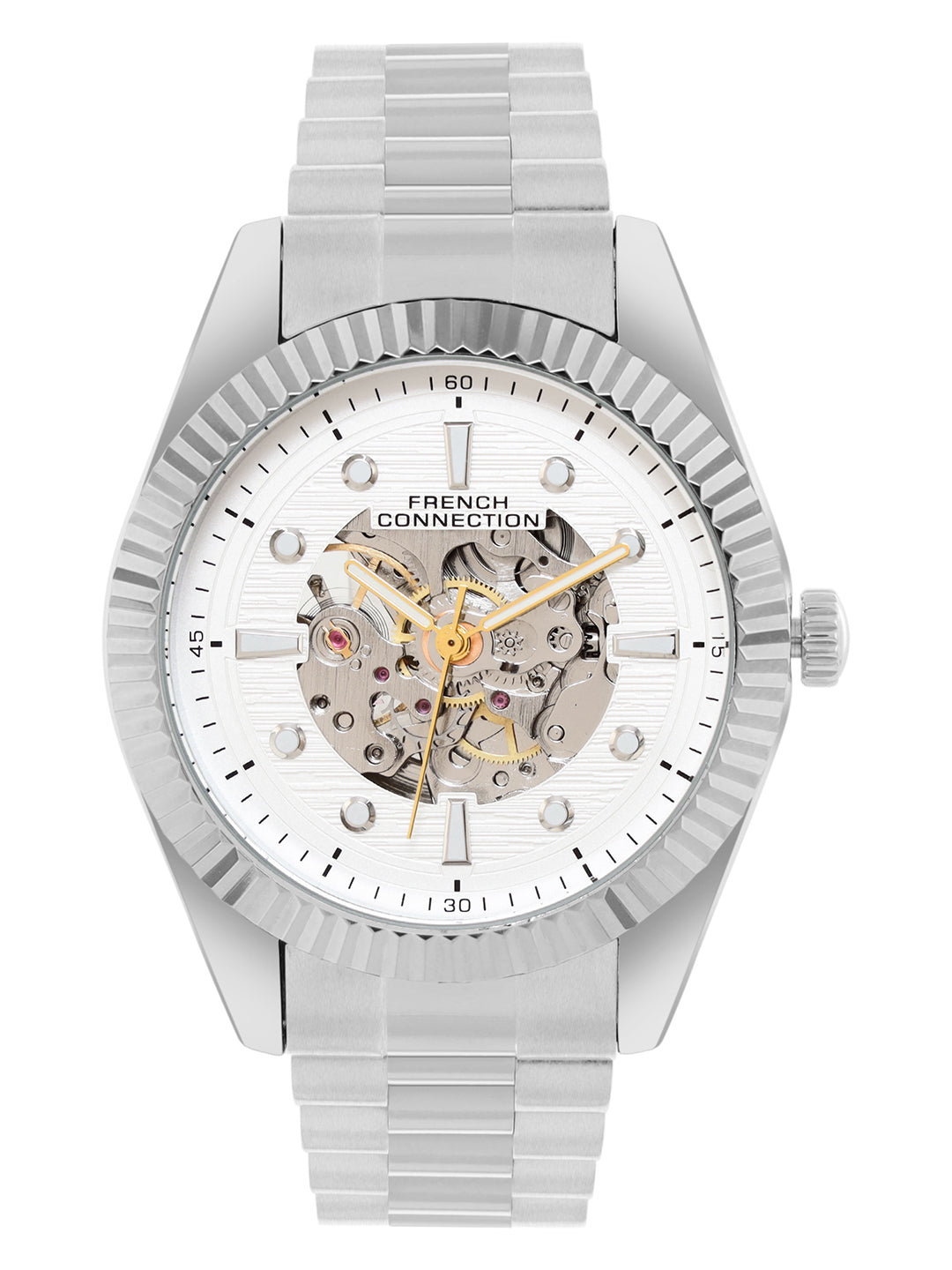 French Connection Silver Dial Automatic Watch for Men's - FCA12SM
