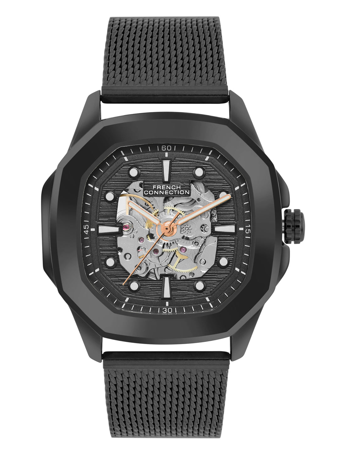 French Connection Black Dial Automatic Watch for Men's - FCA13BM