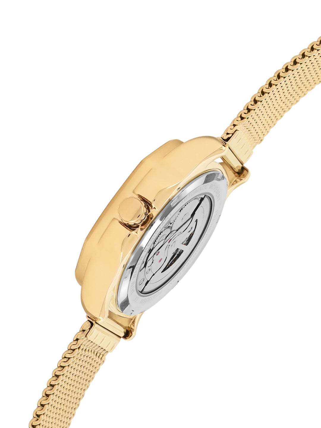 French Connection FCA13USM Men's Automatic Watch β Green Dial with Gold Mesh Strap