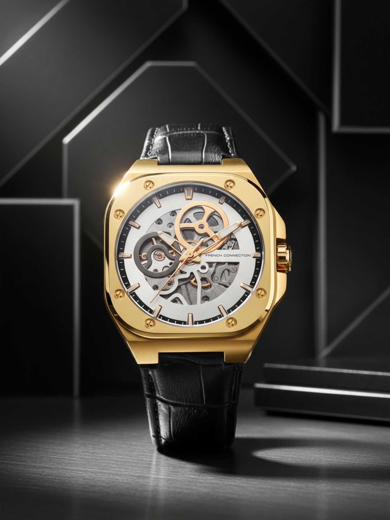 French Connection Automatic Silver Dial Men's Watch - FCA14BL