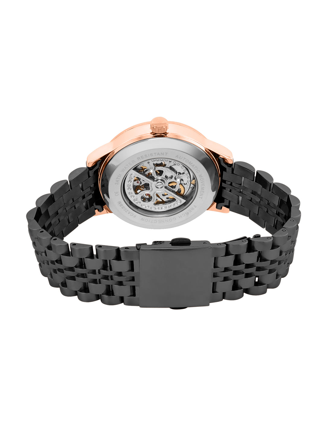 French Connection Men Automatic Black Dial Watch-FCA20BBM