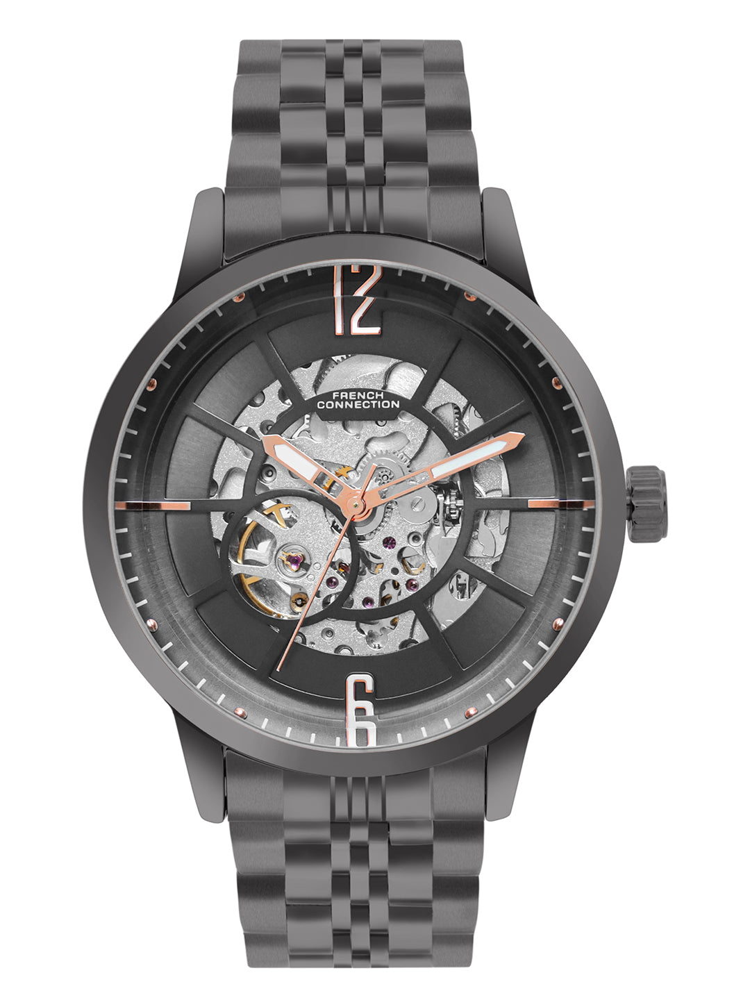 French Connection Men Automatic Gray Dial Watch-FCA20GNM