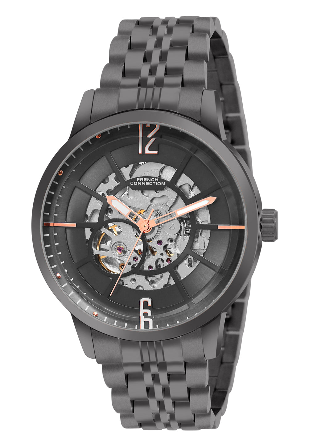 French Connection Men Automatic Gray Dial Watch-FCA20GNM