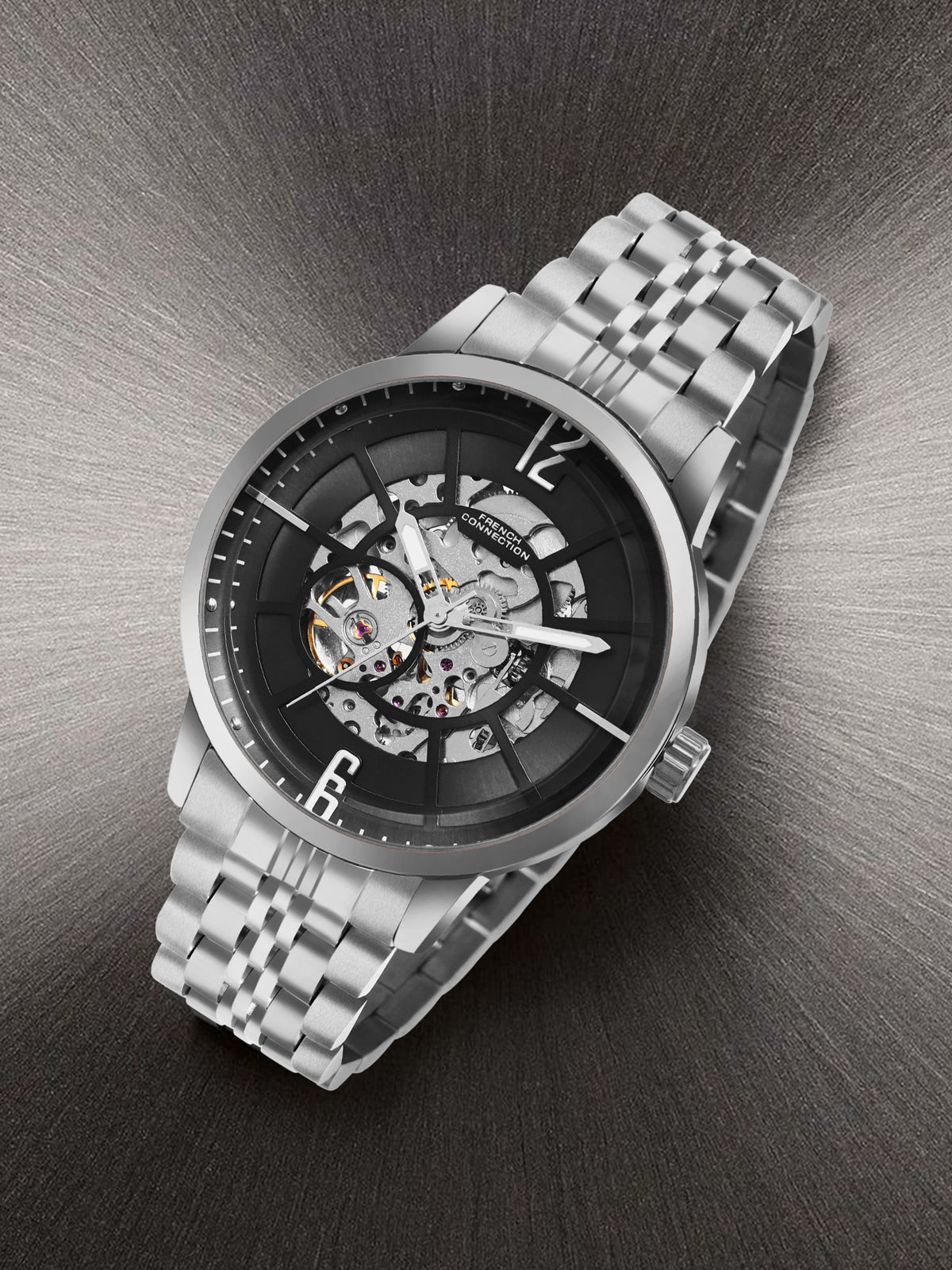 French Connection Men Automatic Black Dial Watch-FCA20SM