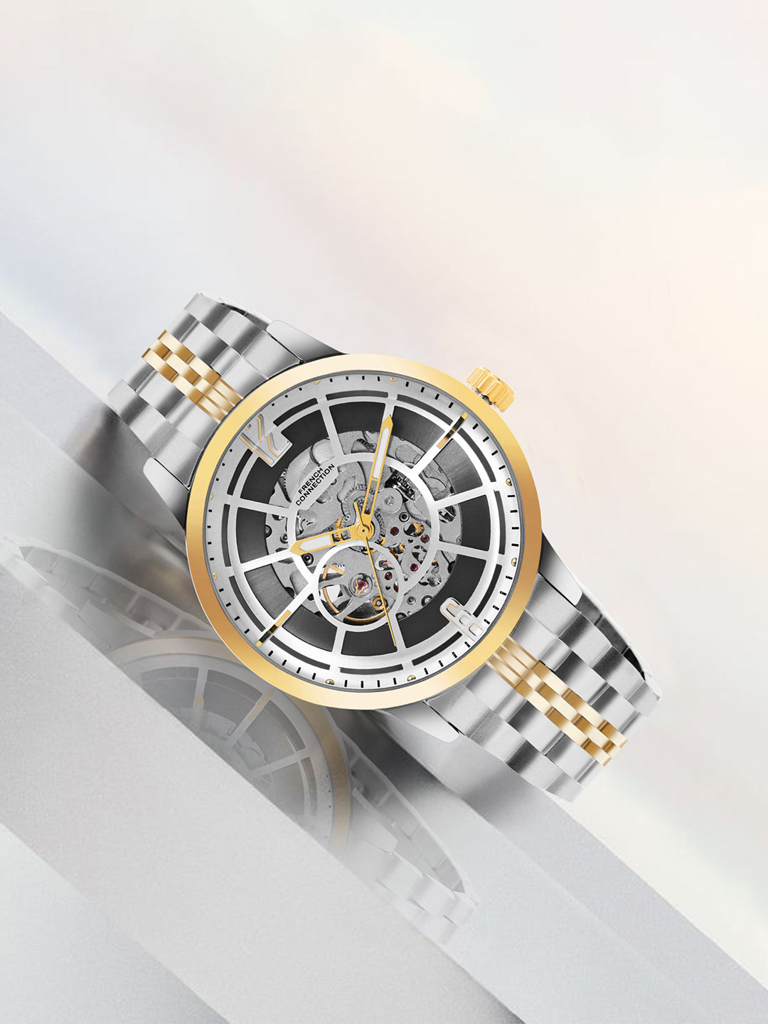 French Connection Men Automatic White Dial Watch-FCA20TM