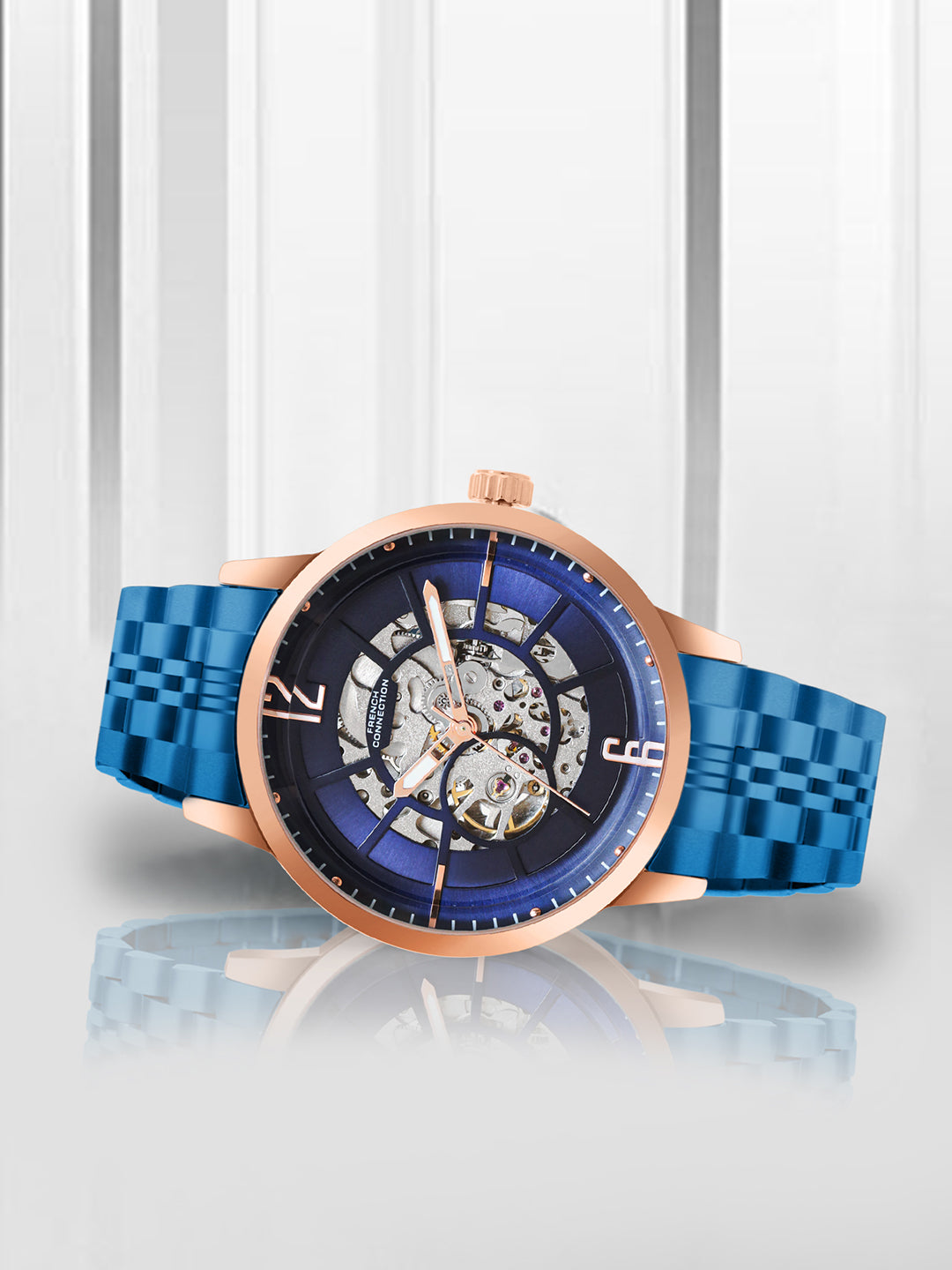 French Connection Men Automatic Blue Dial Watch-FCA20UM